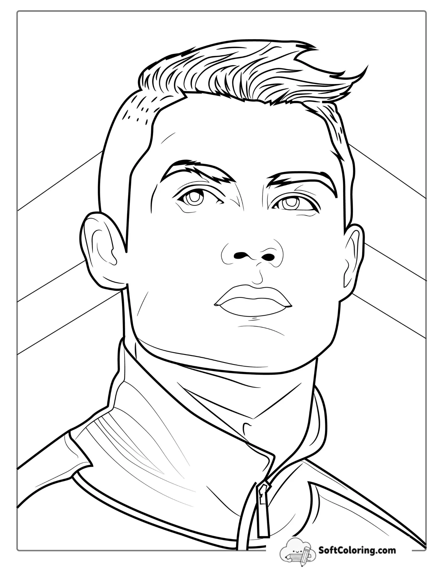 Cristiano Ronaldo Hair Coloring Sheet