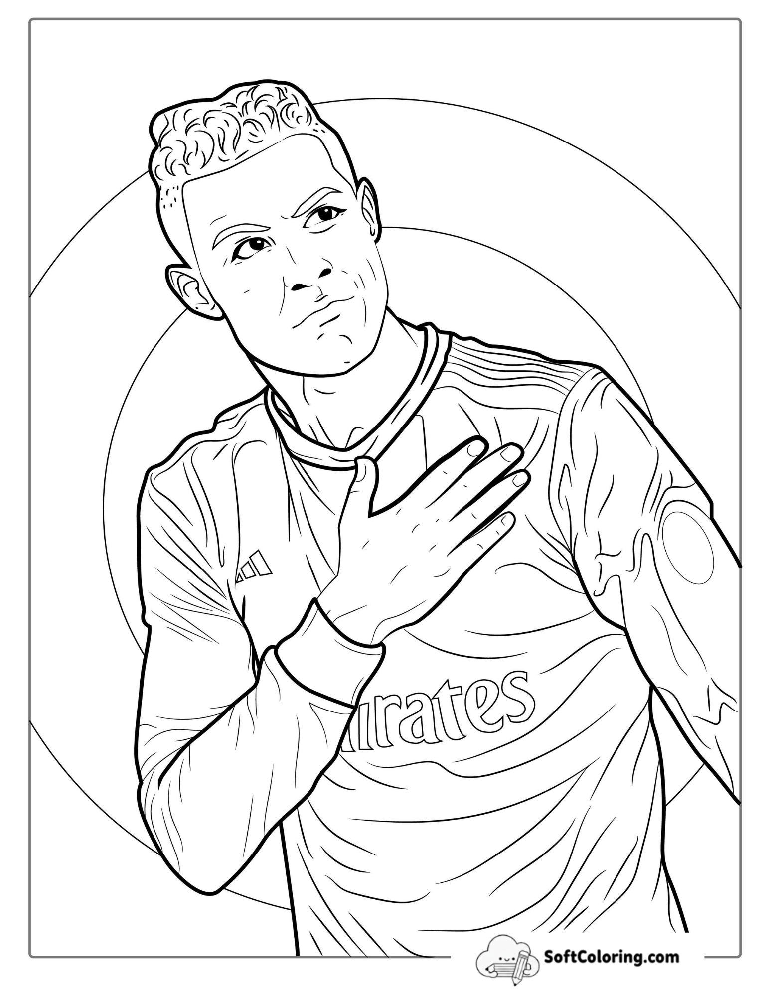 Cristiano Ronaldo Respect Coloring Page