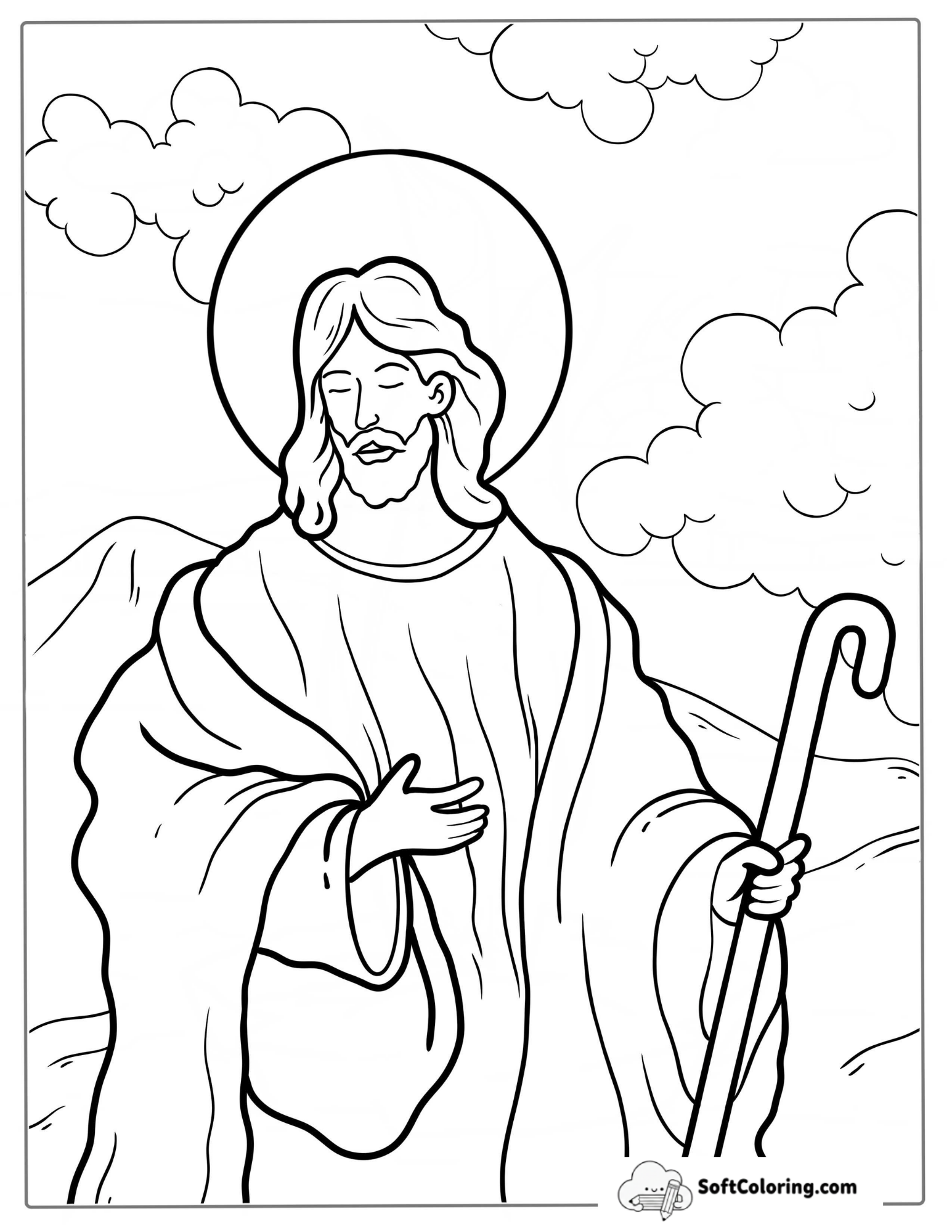Easy Outline Of Jesus For Kids