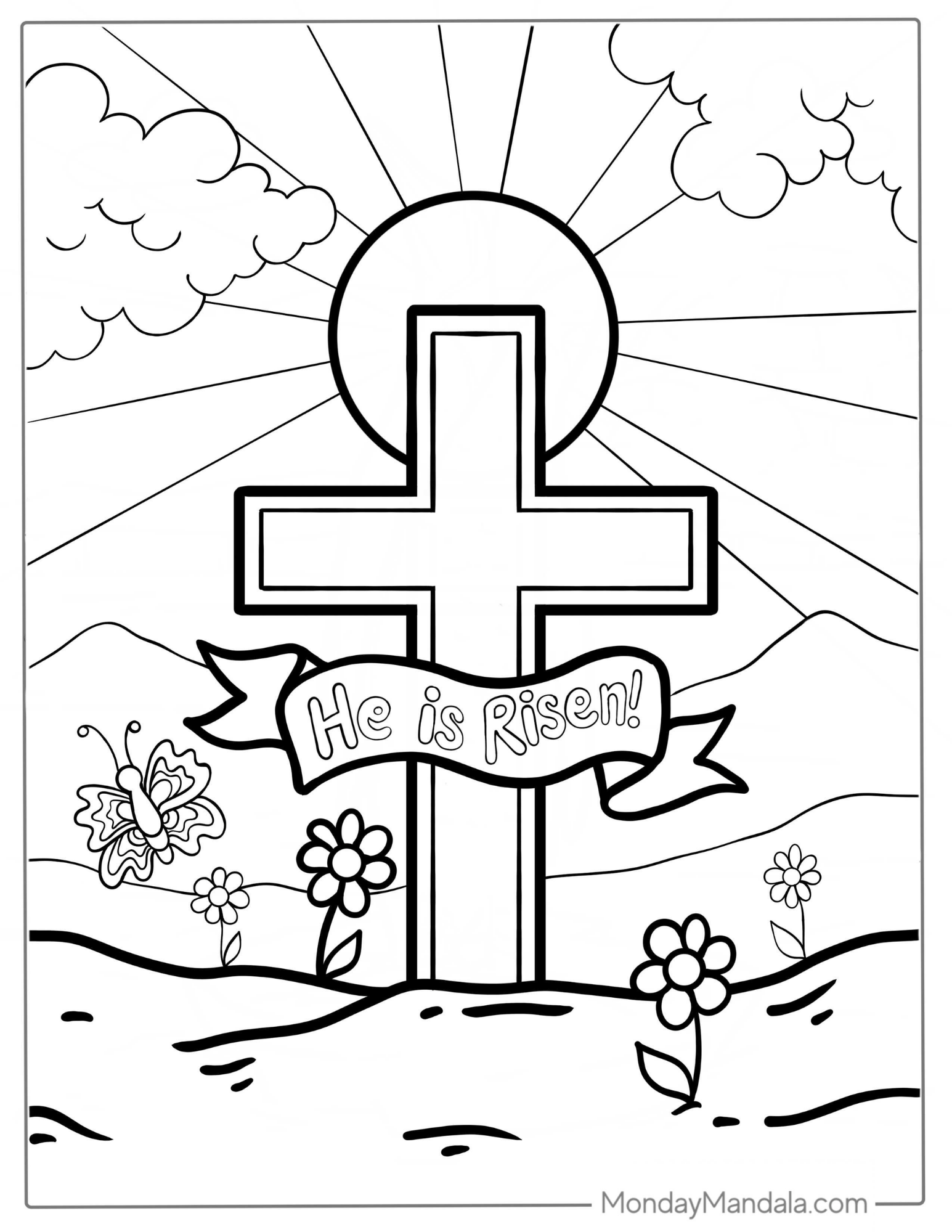 Jesus He Is Risen Coloring For Preschoolers