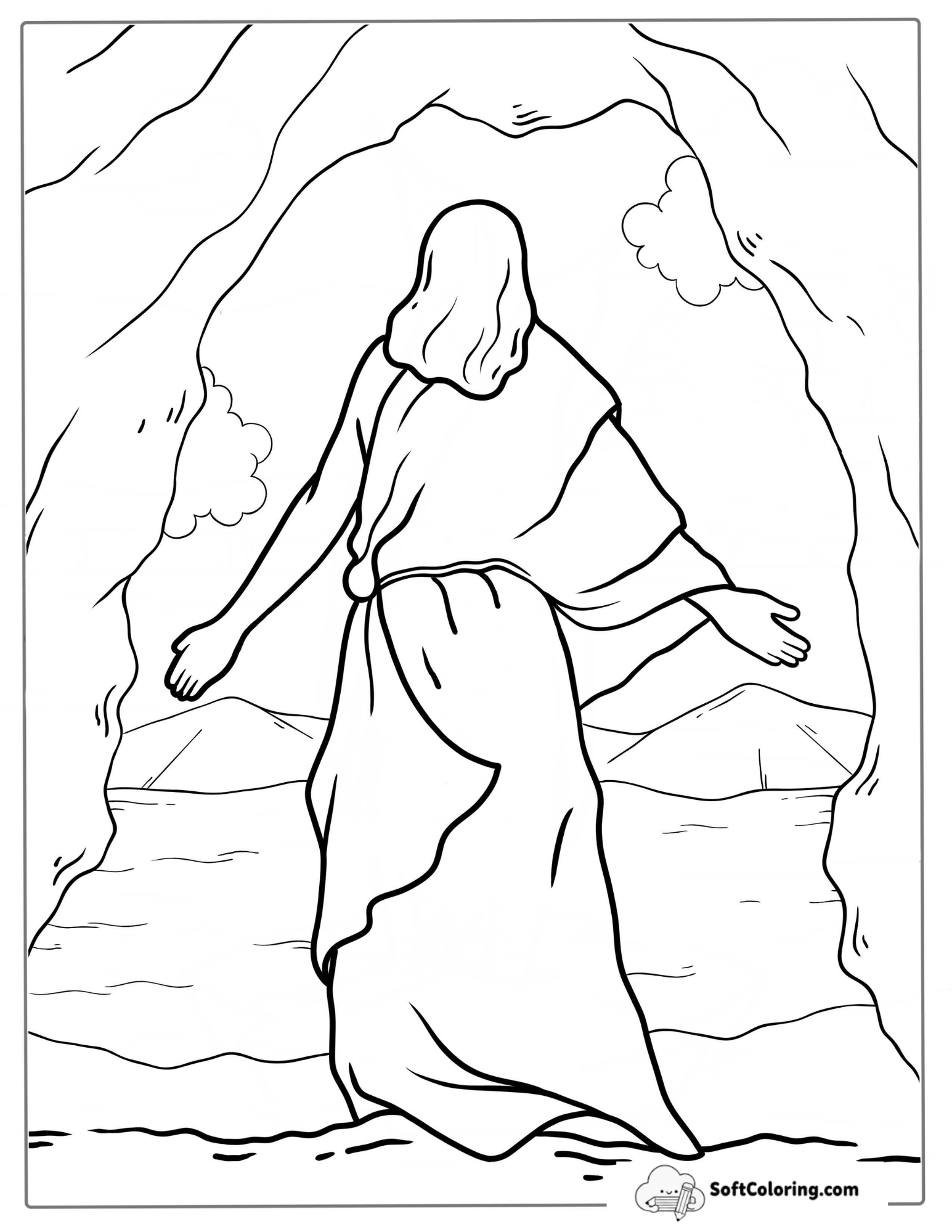 Jesus Resurrection Coloring For Kids