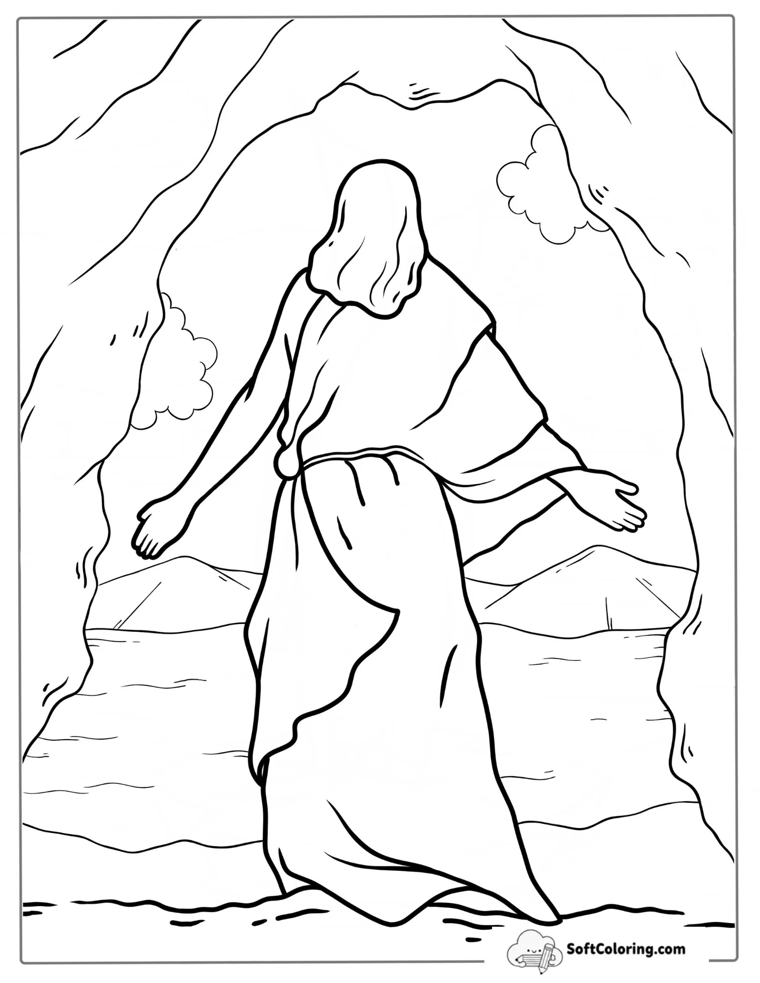 Jesus Resurrection Coloring For Kids