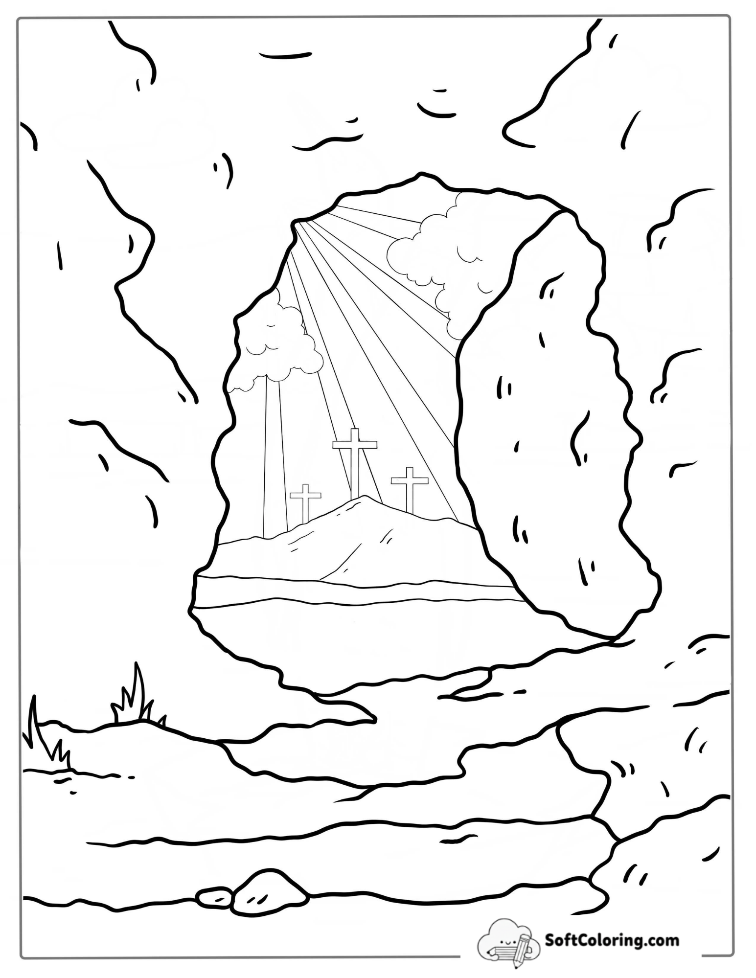 Jesus Resurrection Coloring Page