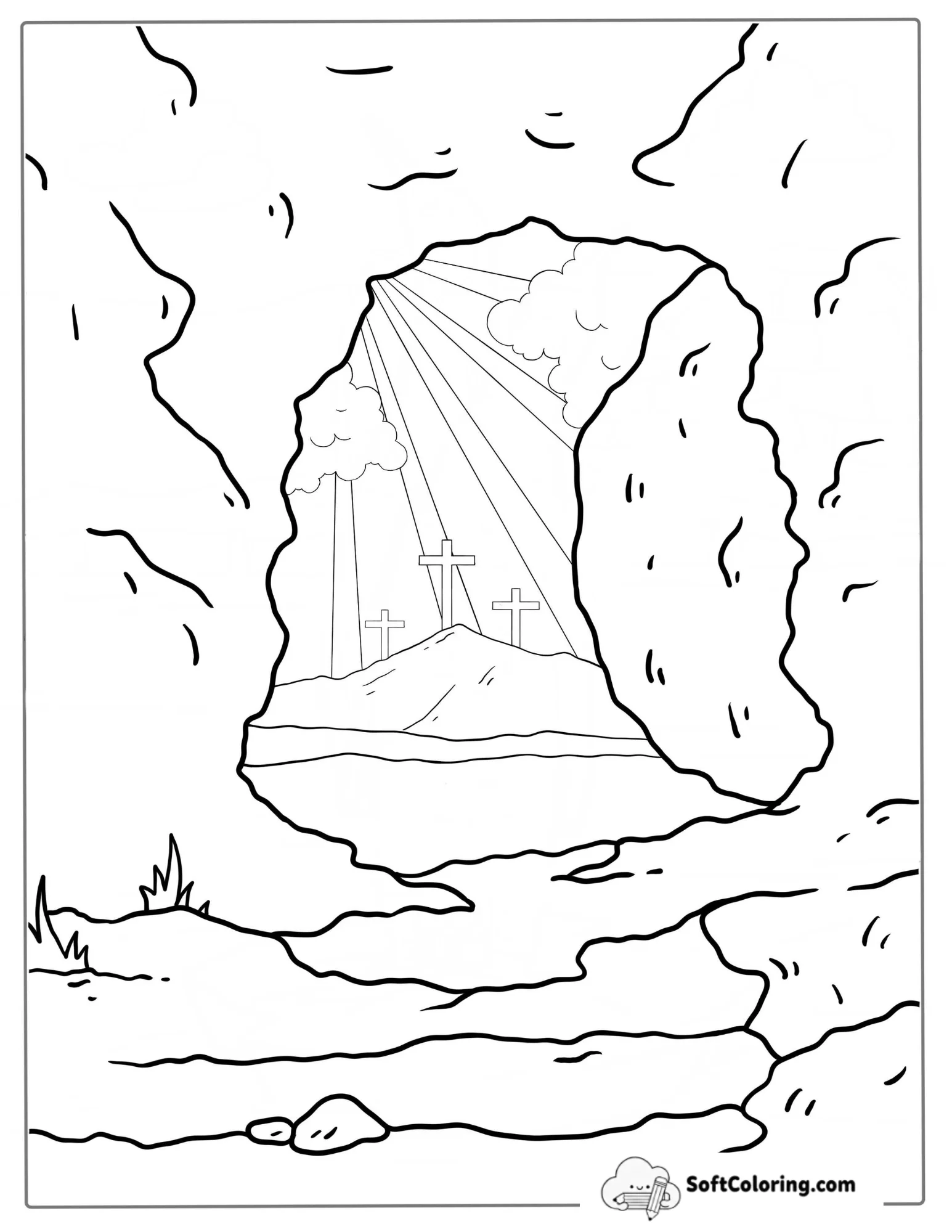Jesus Resurrection Coloring Page