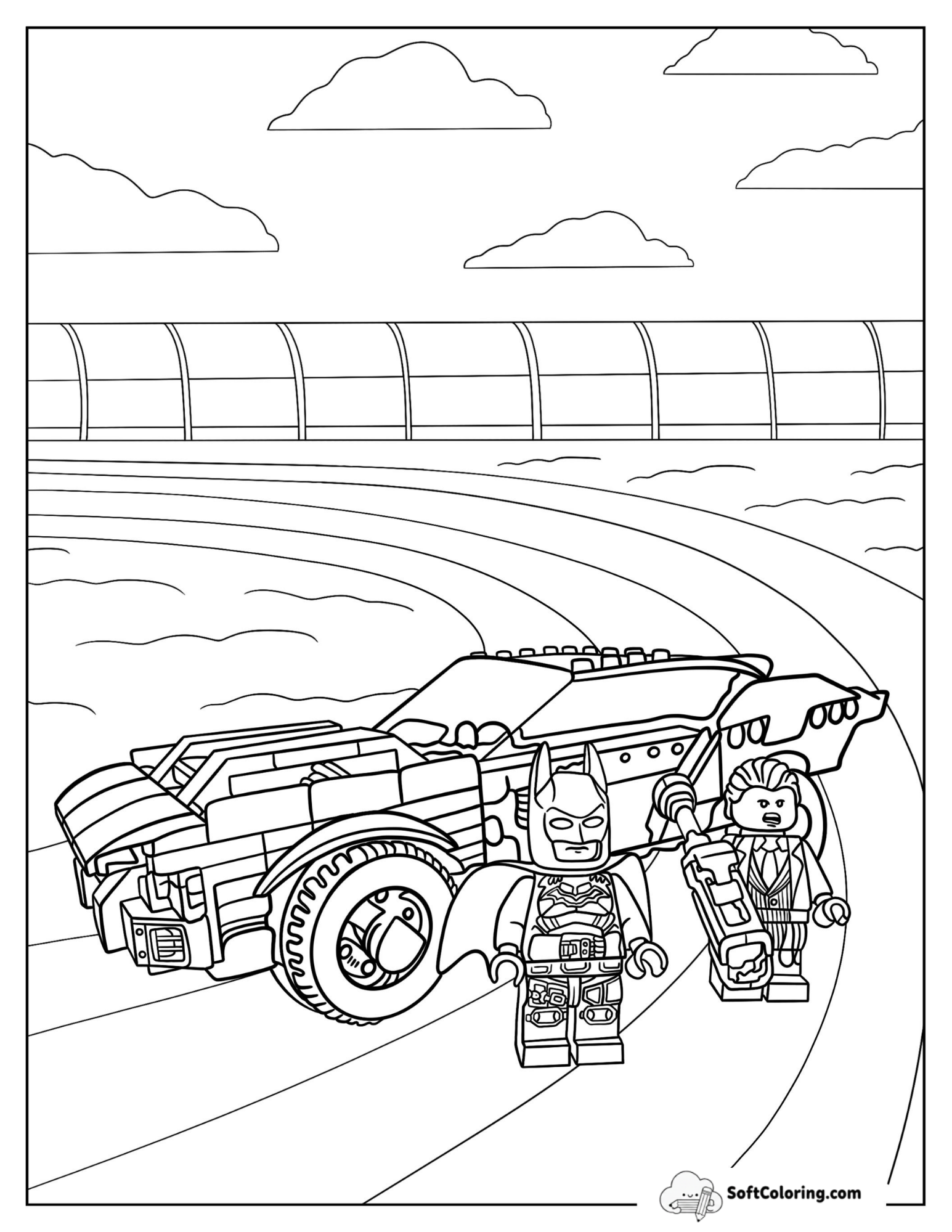 Lego Alfred And Batman With Batmobile