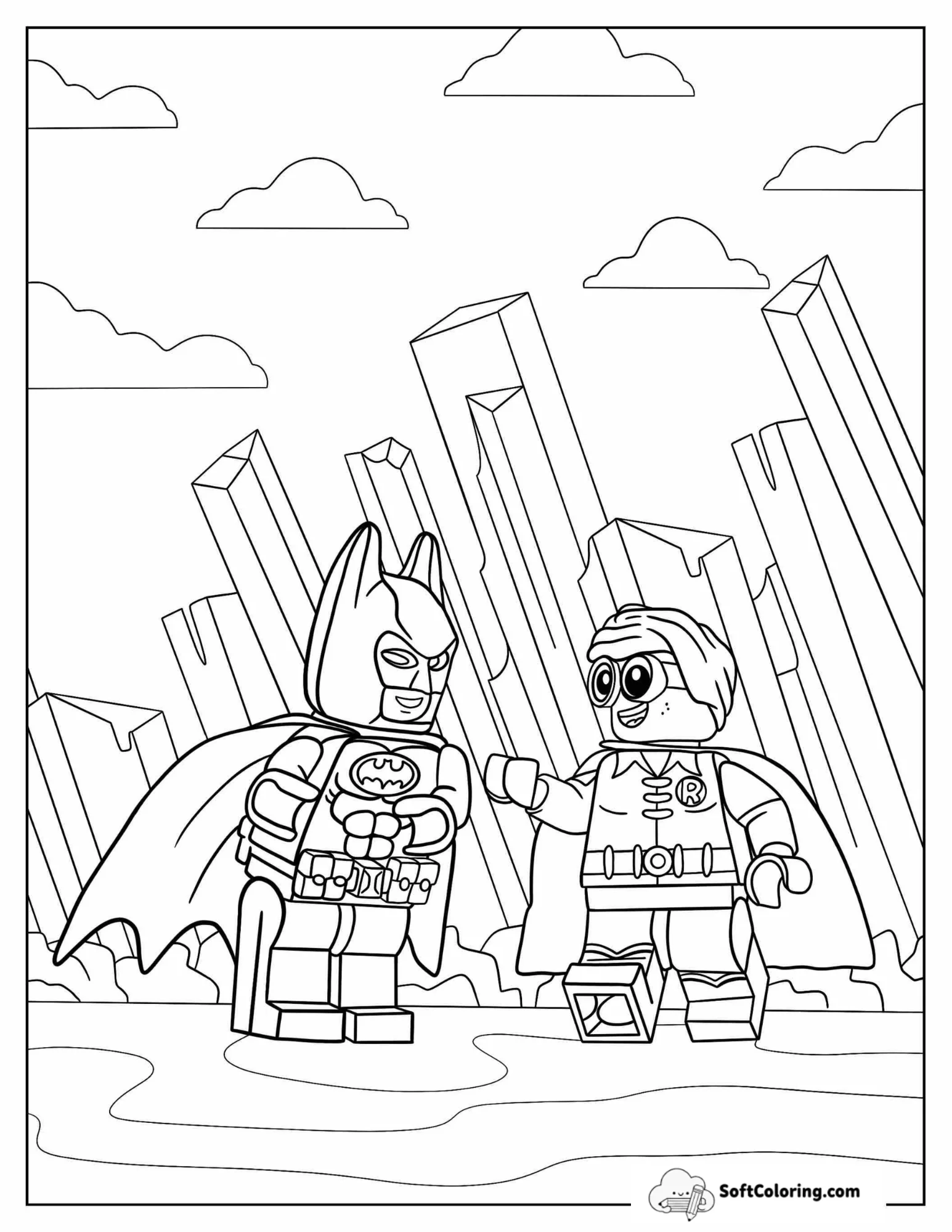 Lego Batman And Robin To Color