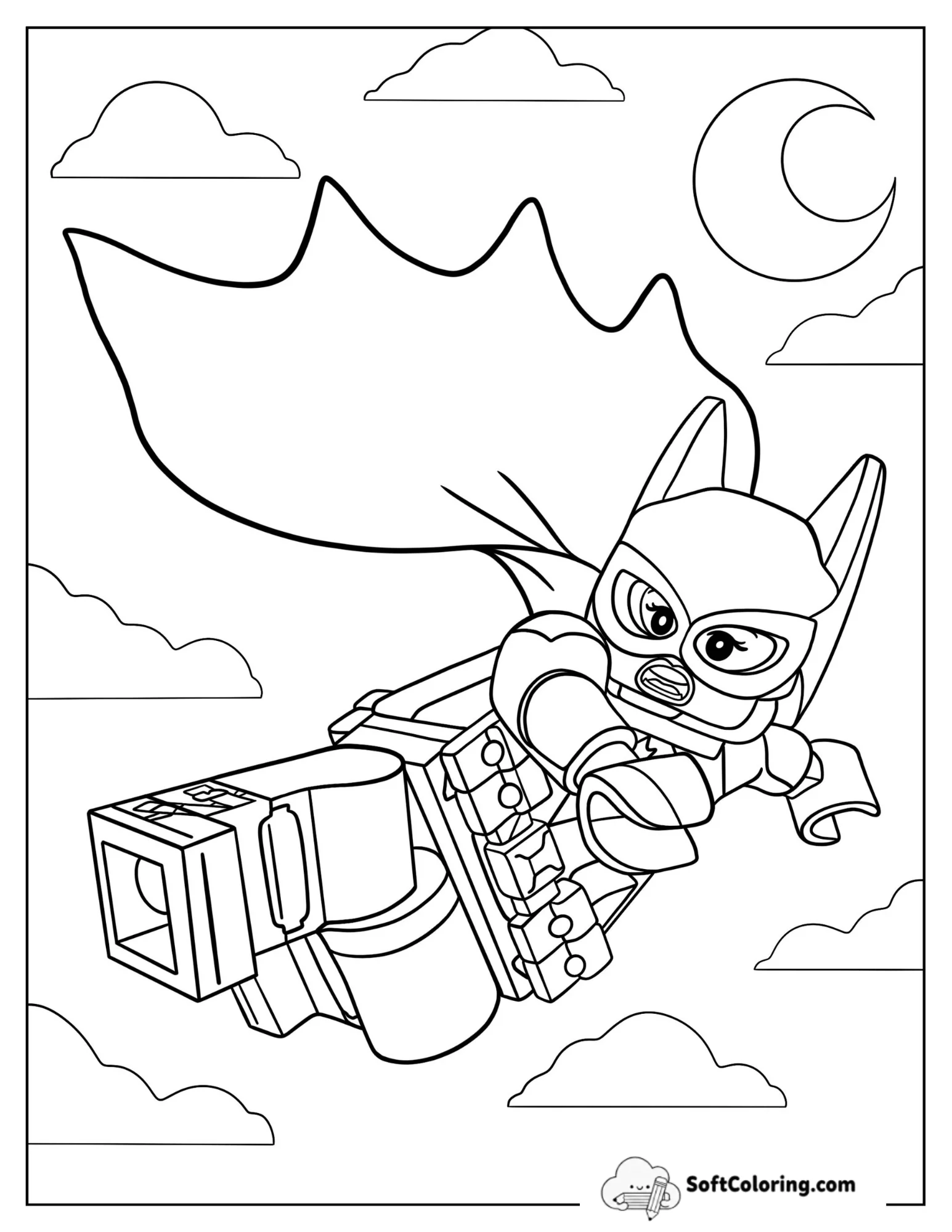 Lego Catwoman Fighting Crime To Color