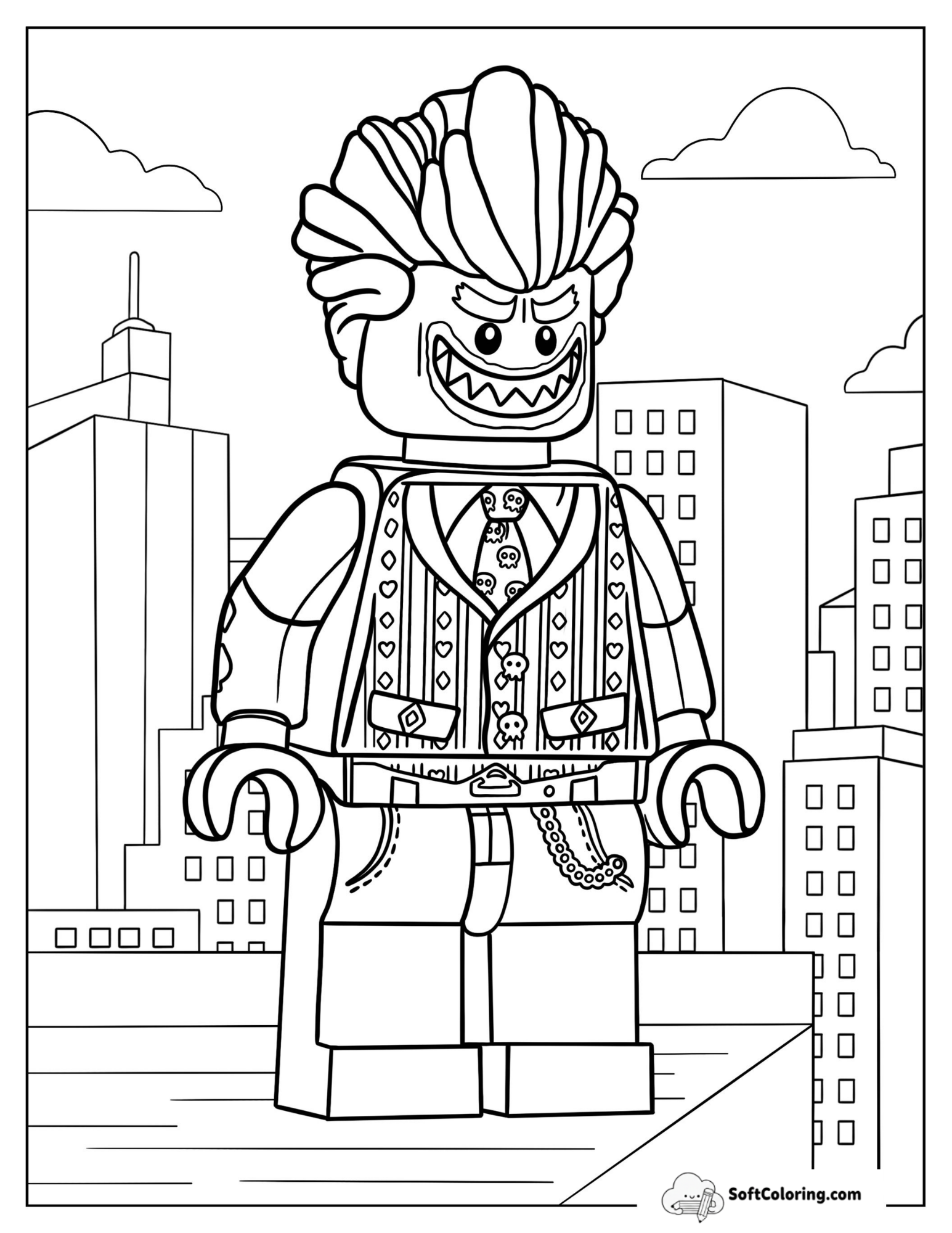 Lego Joker Coloring Sheet