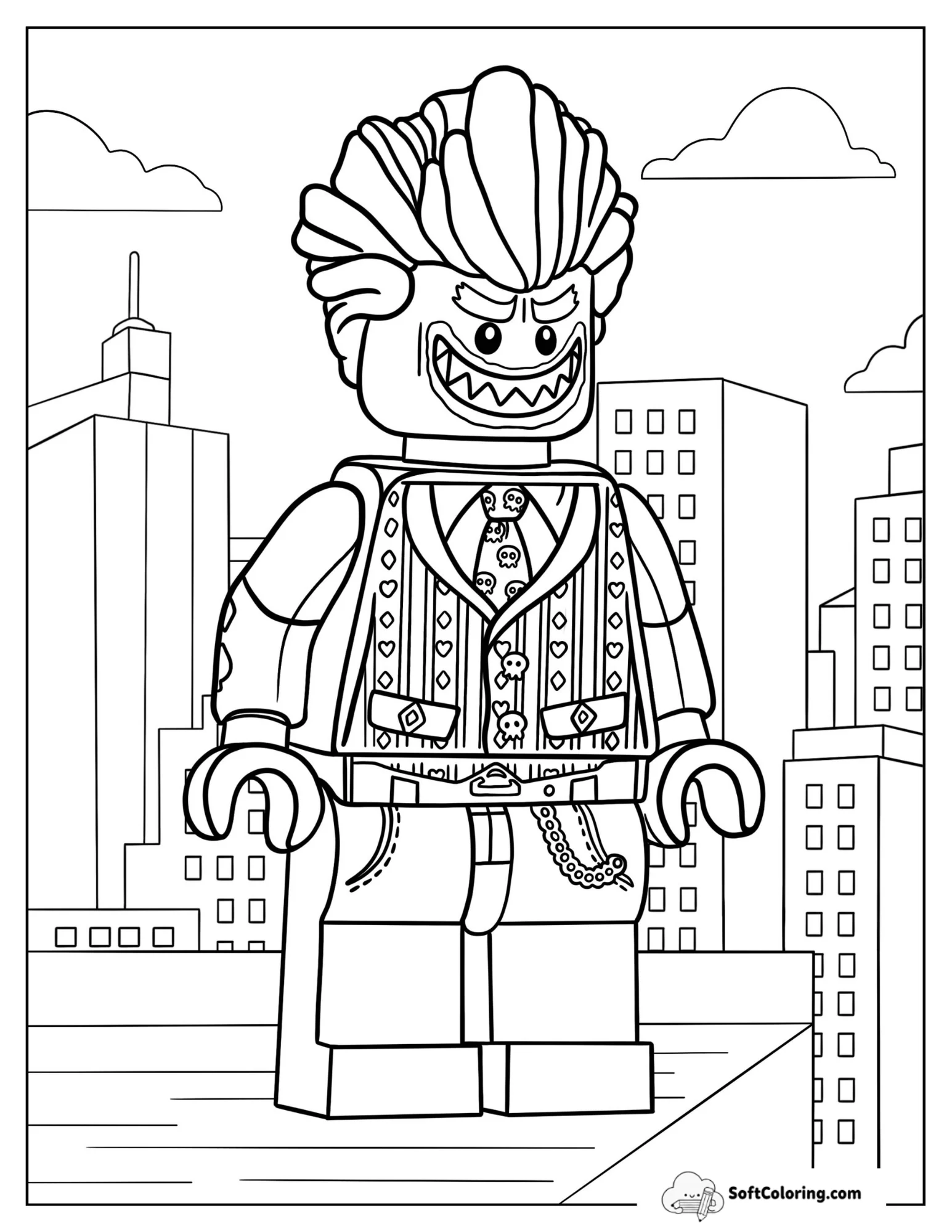 Lego Joker Coloring Sheet