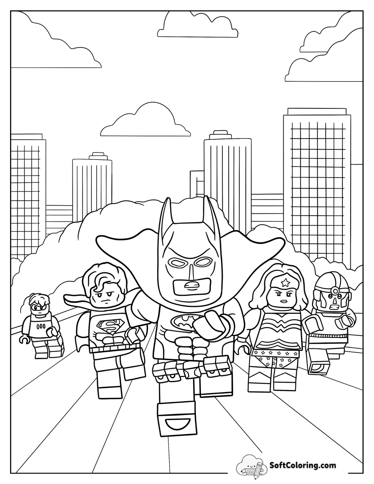 Lego Justice League Coloring Page