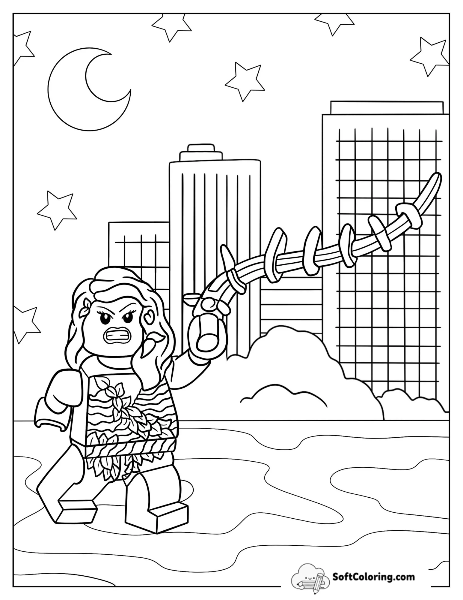 Lego Poison Ivy Coloring Page