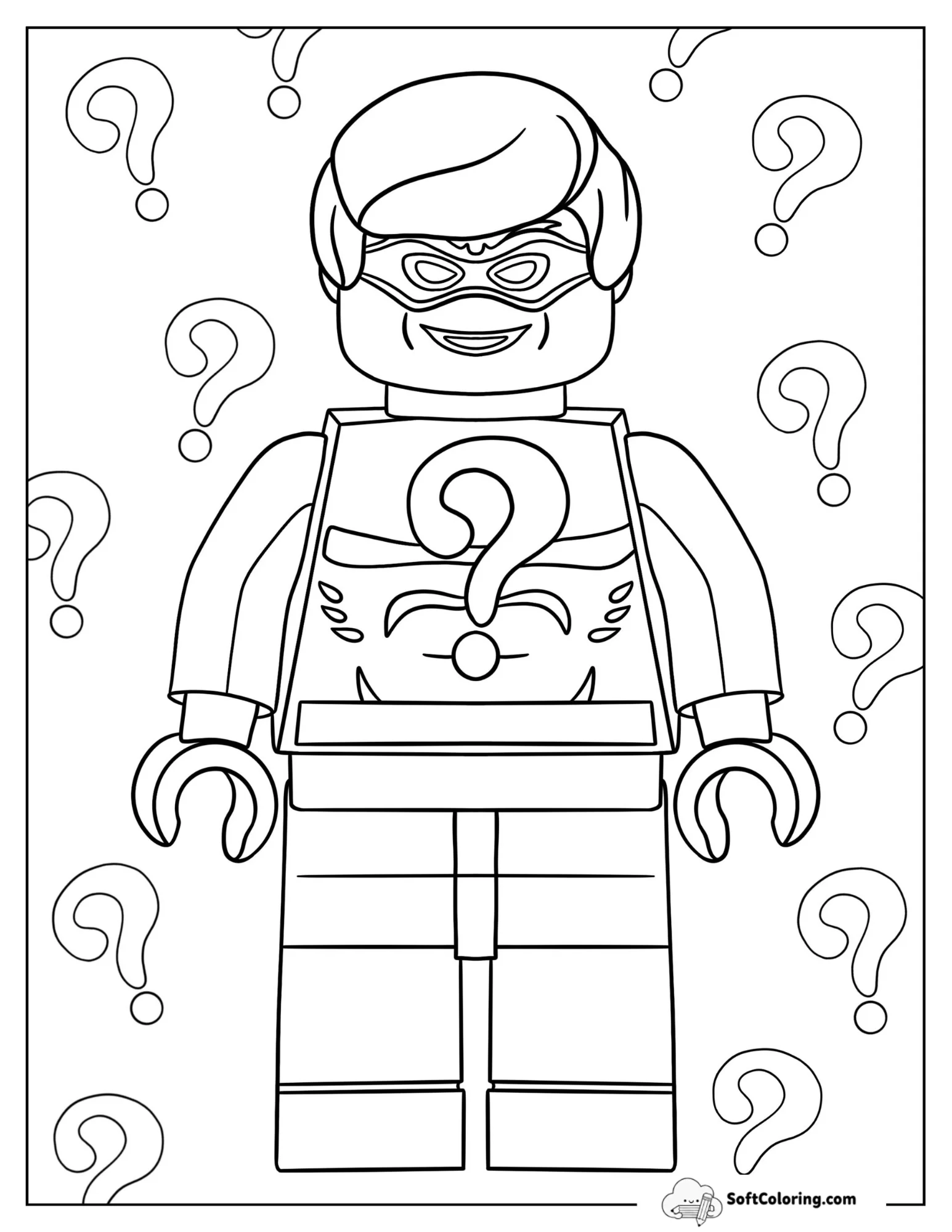 Free Printable Lego Riddler Coloring Sheet