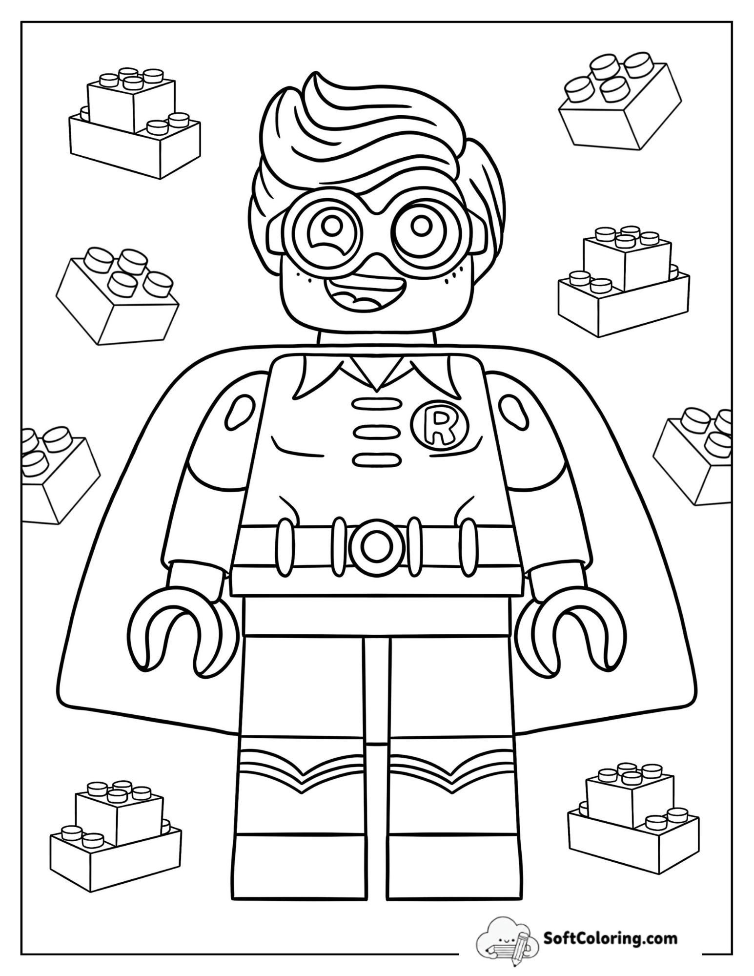 Lego Robin Coloring Page