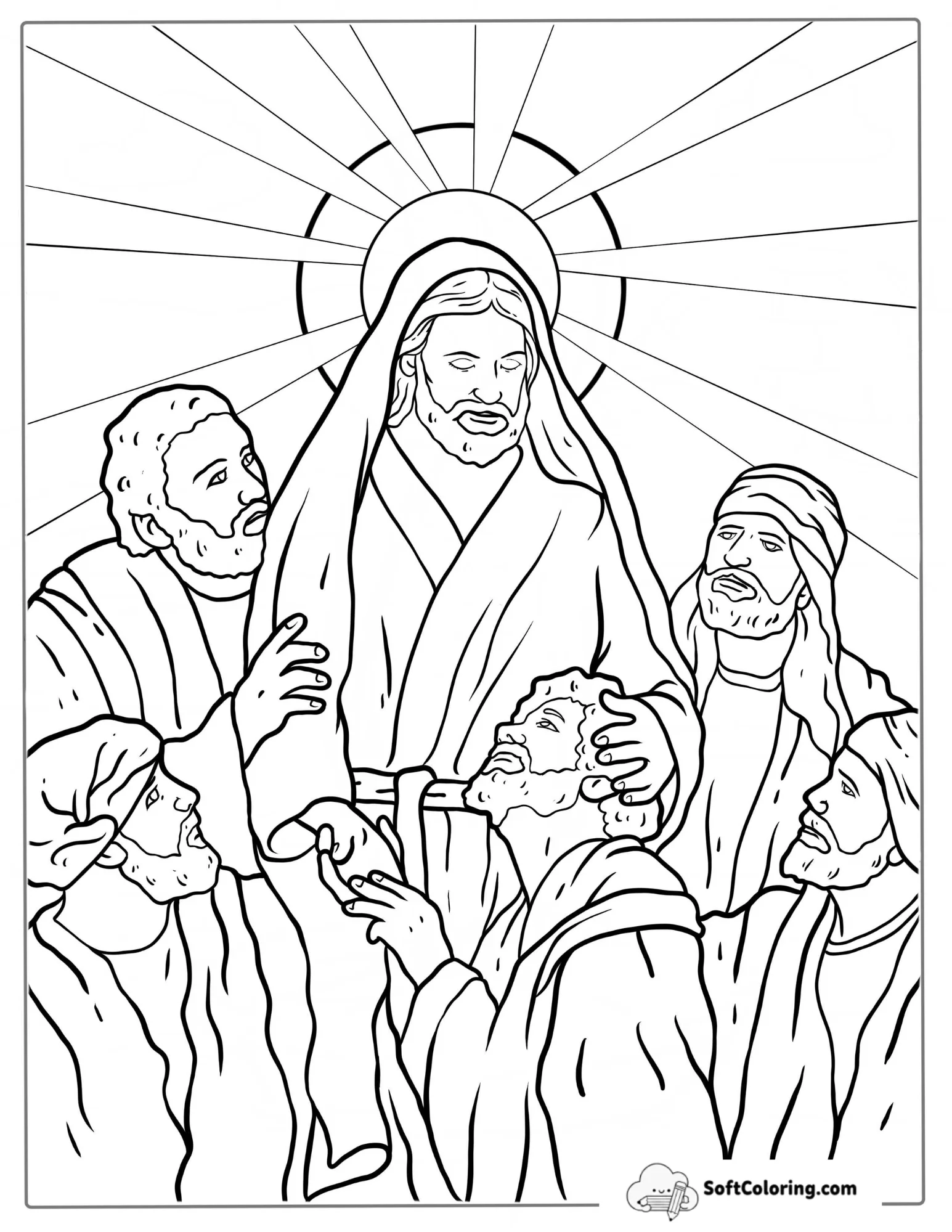 Miracles Of Jesus Coloring Sheet