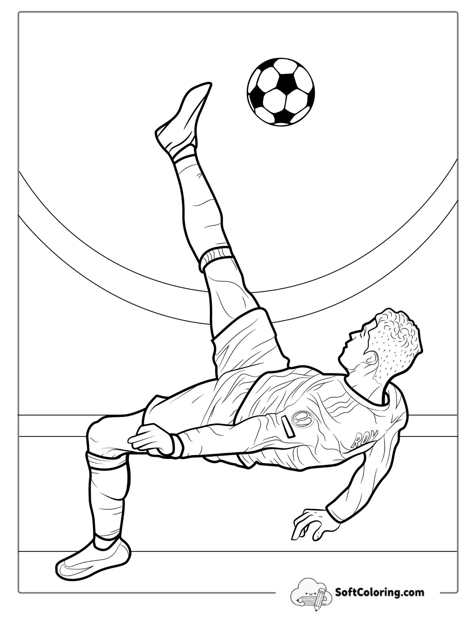 Ronaldo Bicycle Kick Coloring In