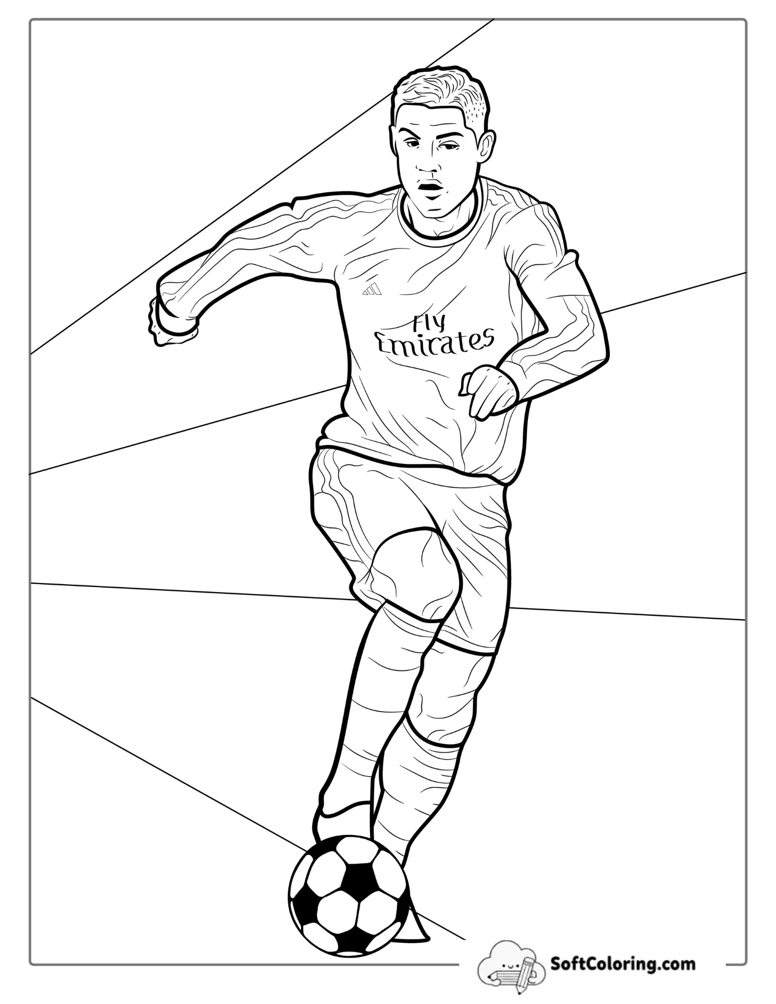 Ronaldo Machester Coloring In