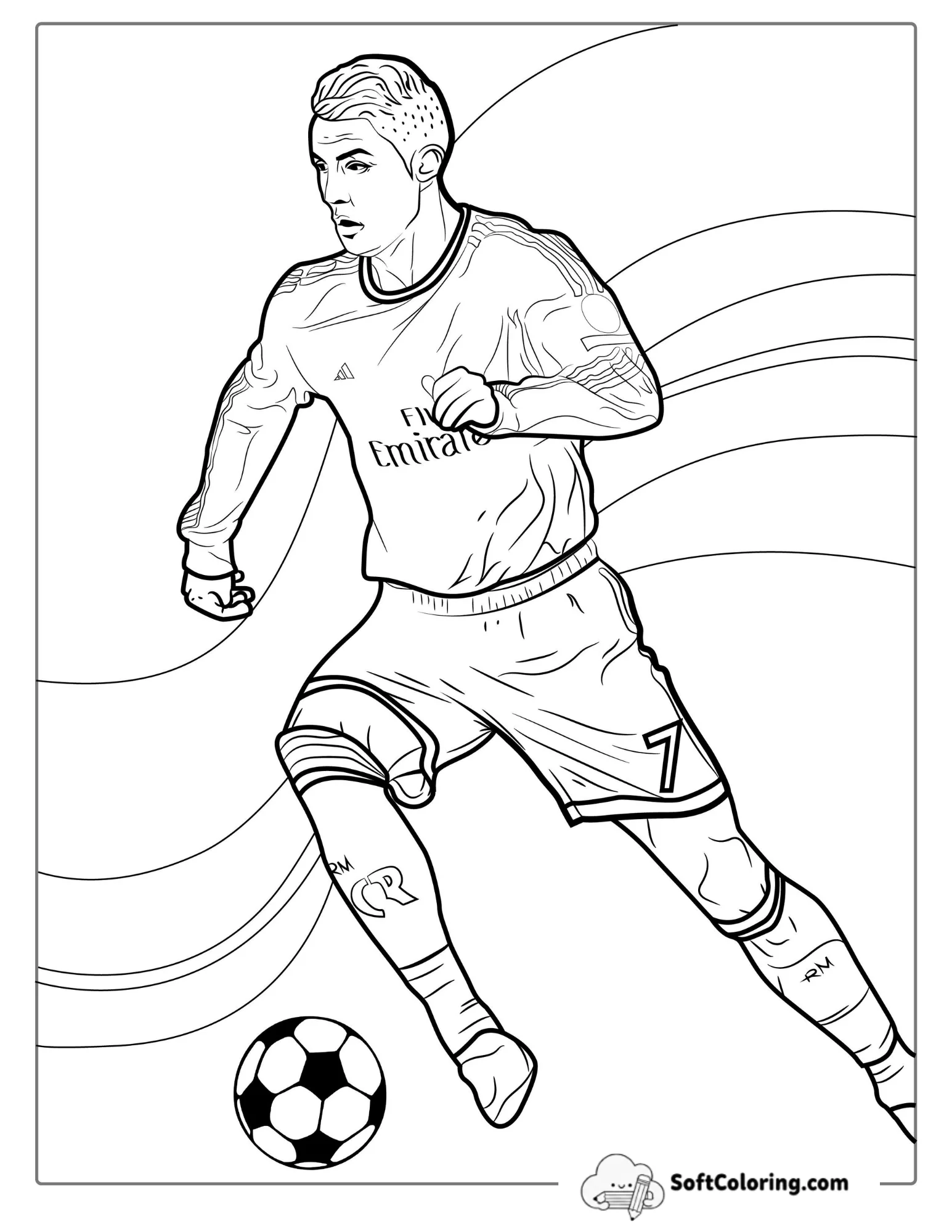 Ronaldo On Field Running To Color