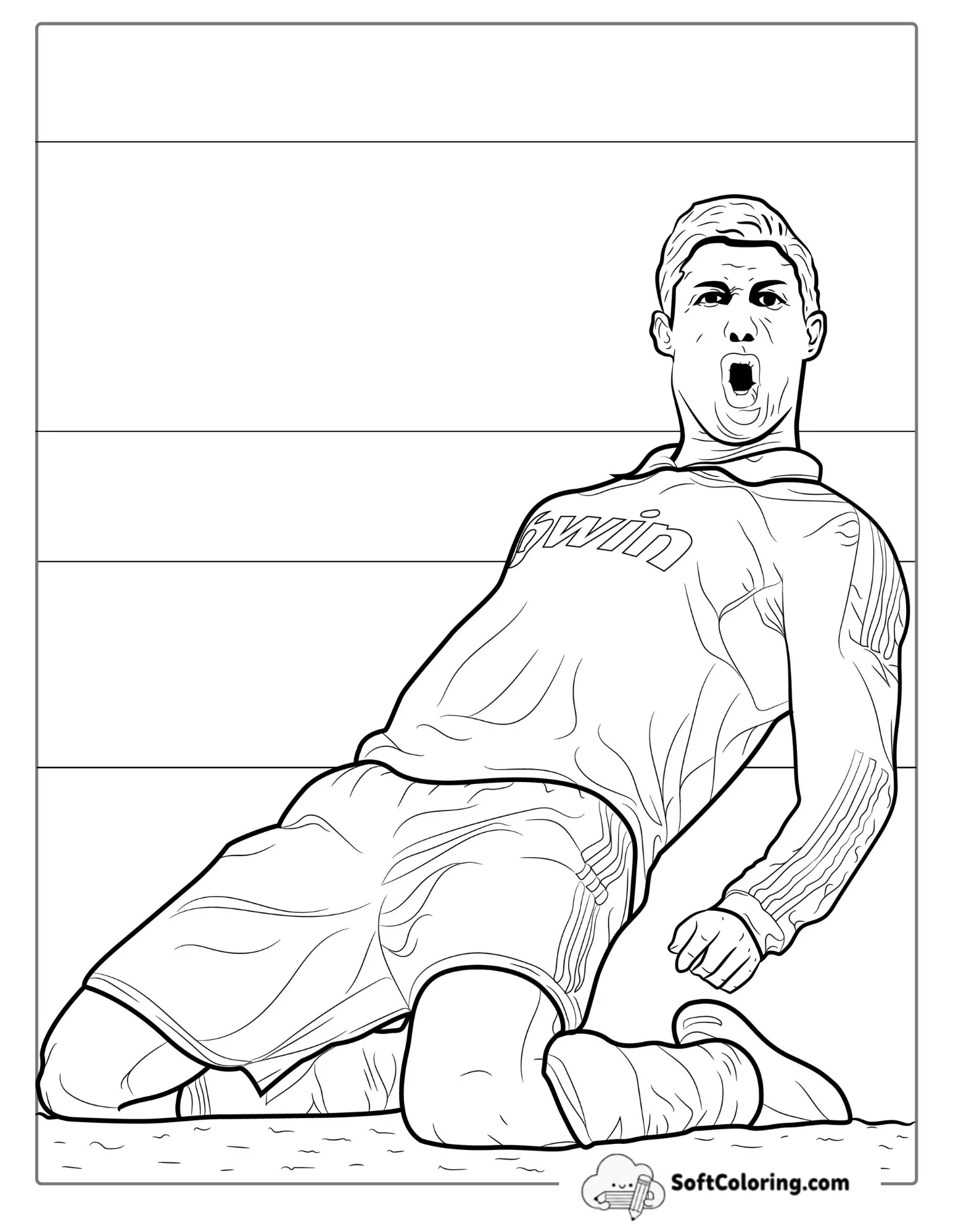 Ronaldo Sliding On Field Coloring In