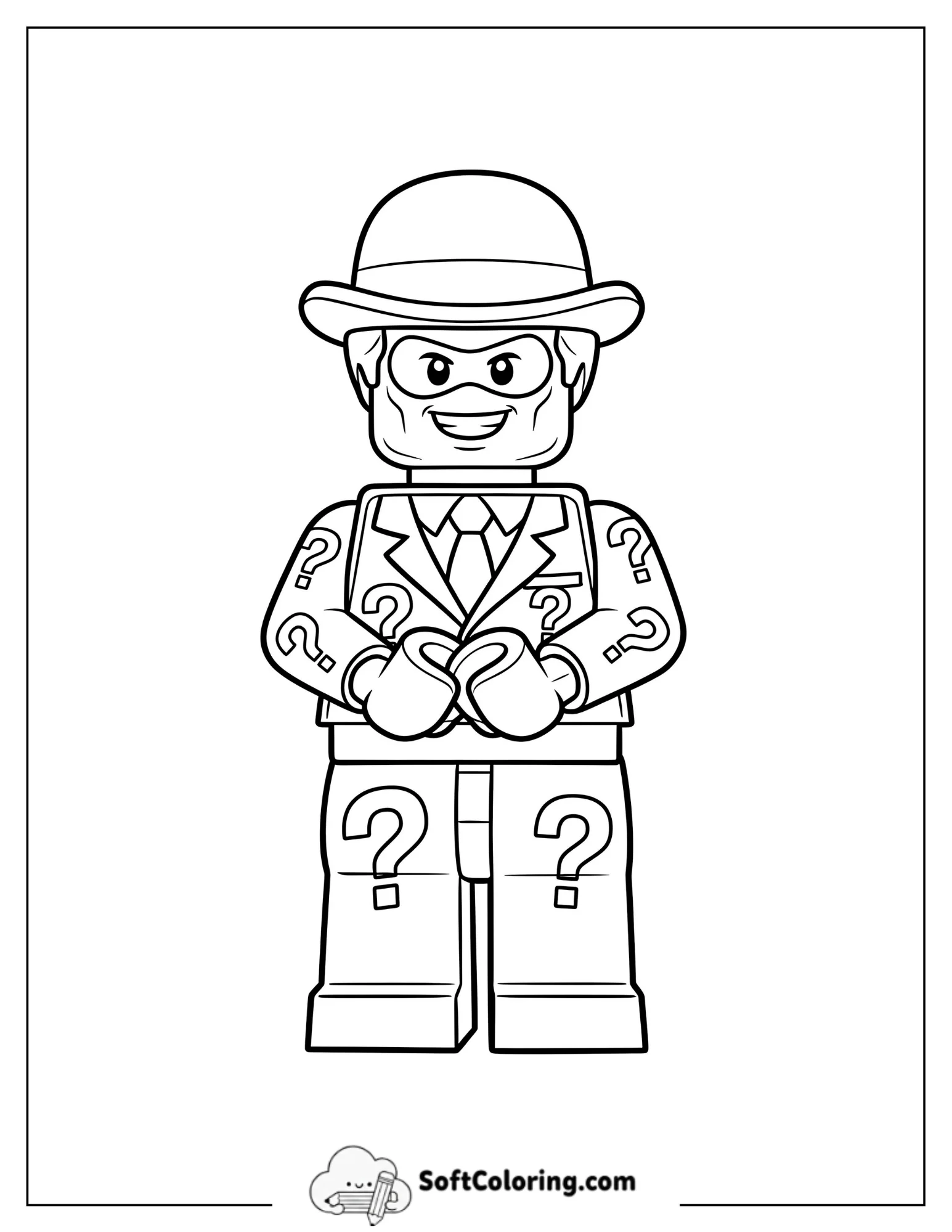Simple Lego Riddler Wearing A Mask