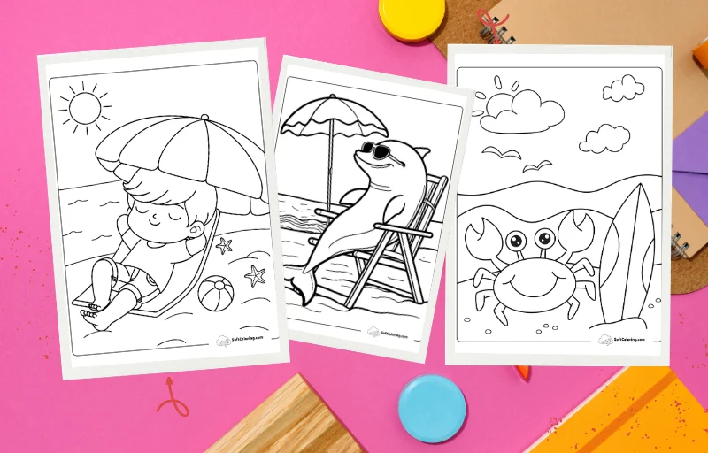 Beach Coloring Pages