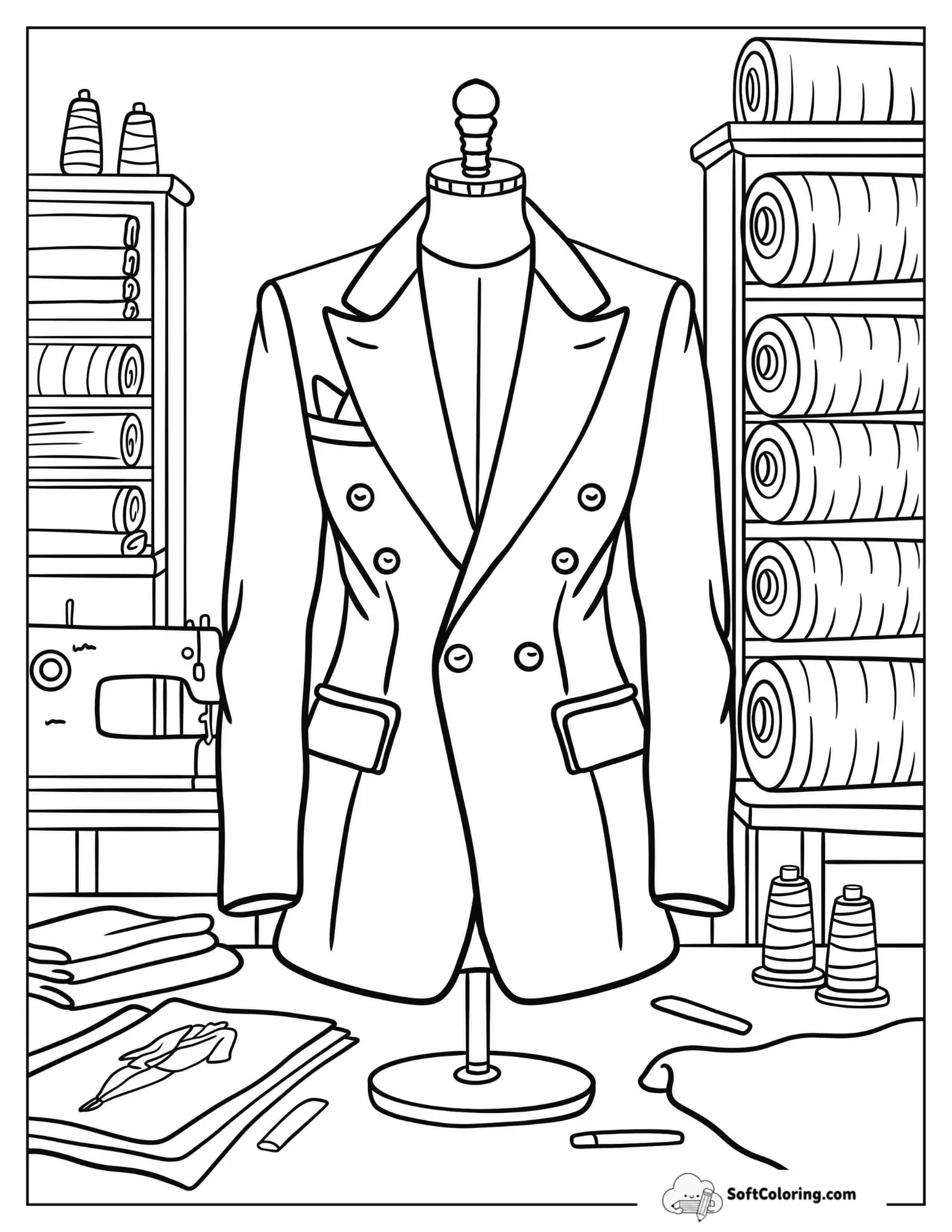 Classic Tailored Blazer On A Mannequin Surrounded