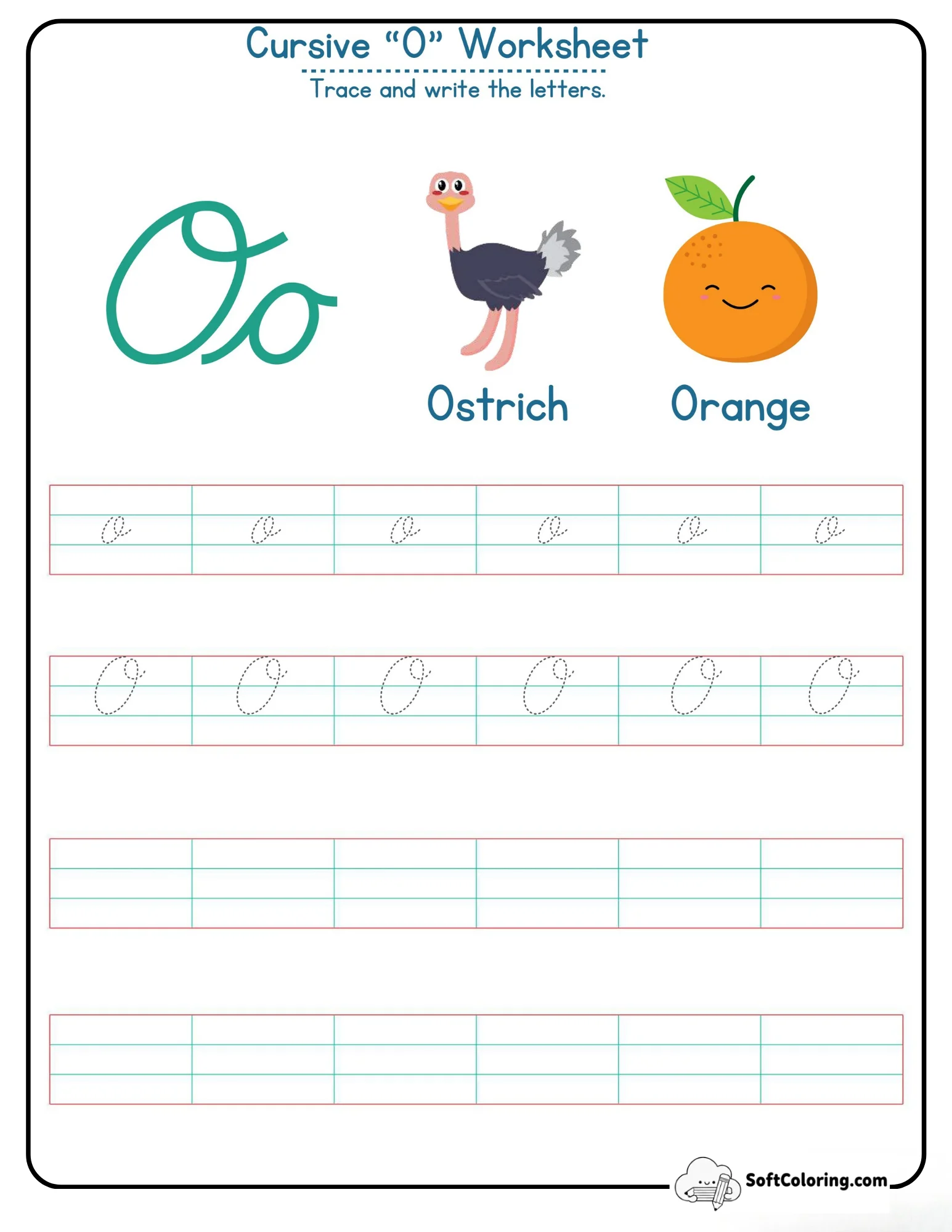 Cursive O Upper Lowercase