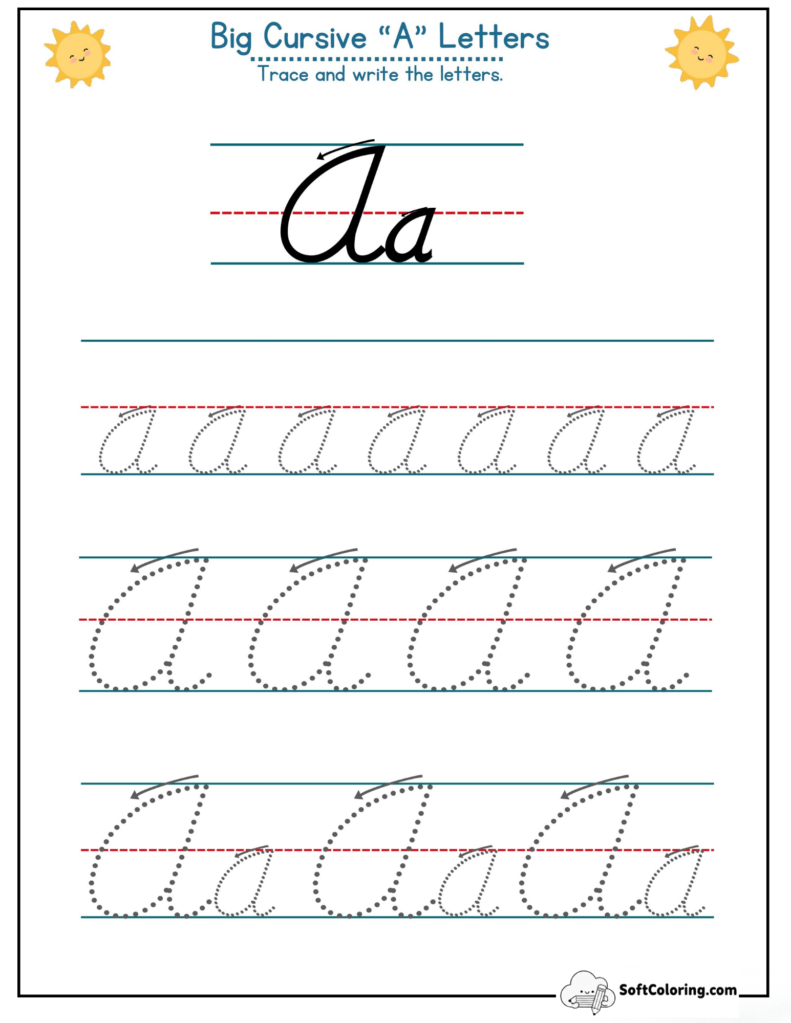 Big Cursive A Letters