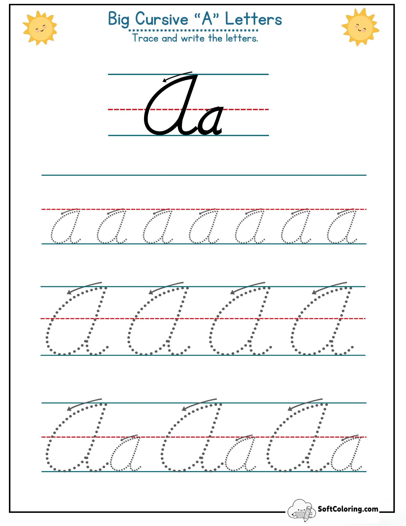 Big Cursive A Letters