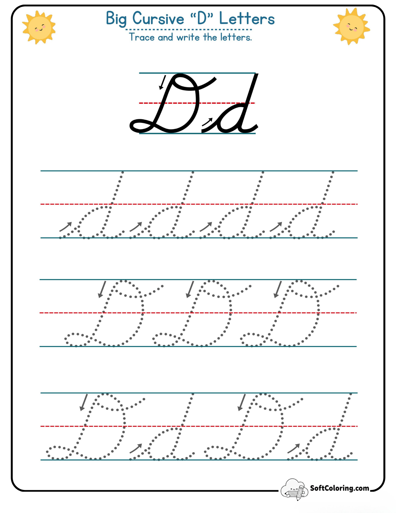 Big Cursive D Letters