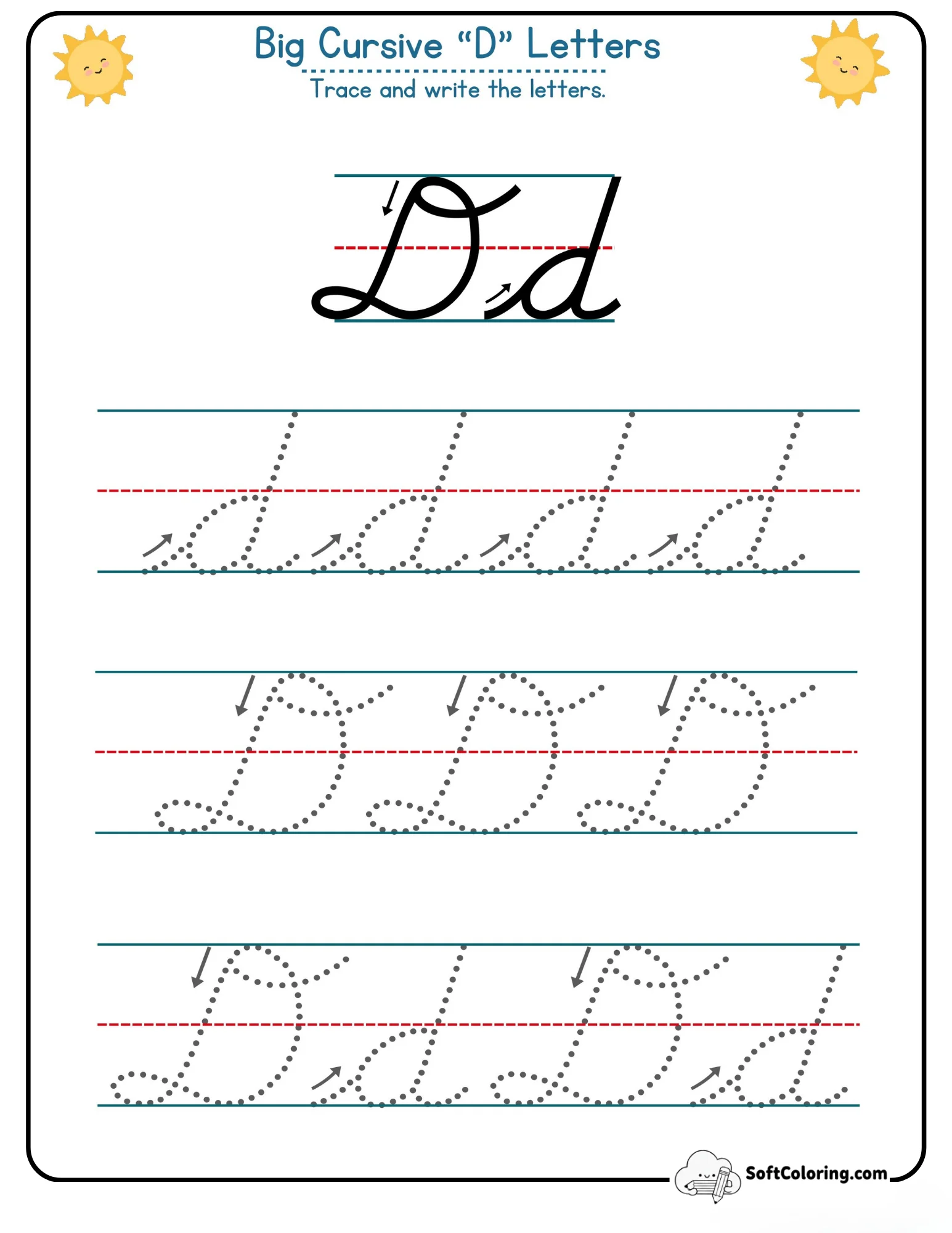 Big Cursive D Letters