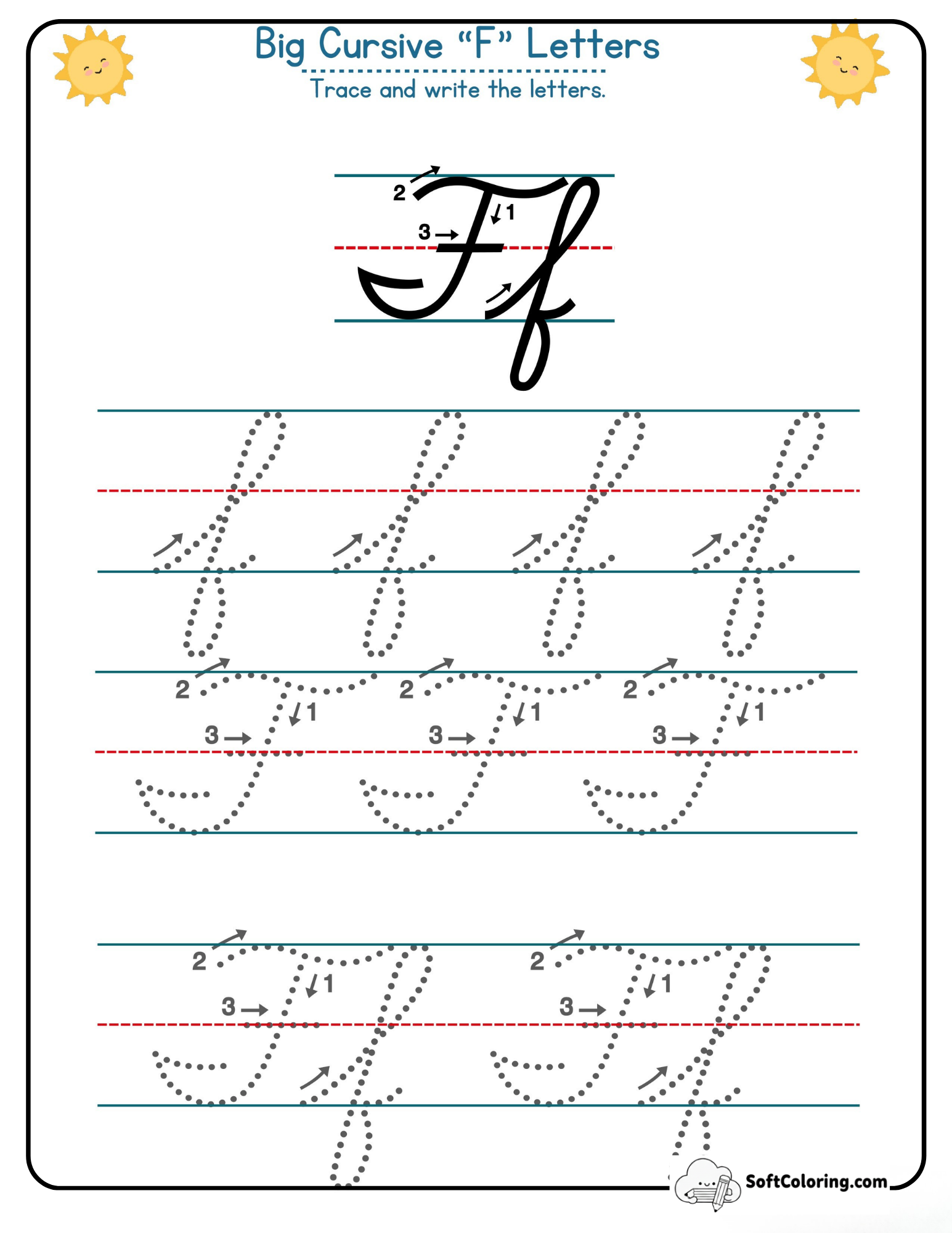 Big Cursive F Letters
