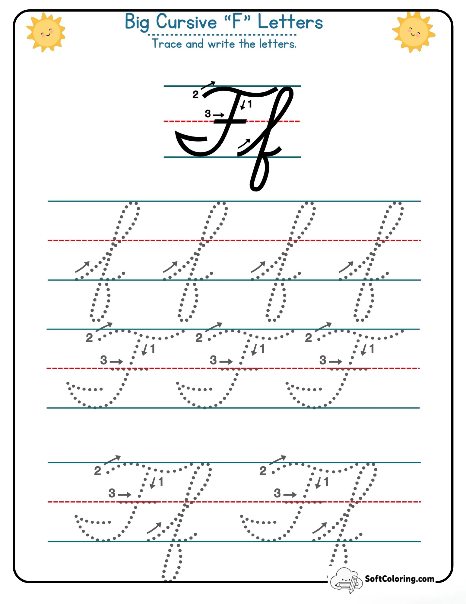 Big Cursive F Letters