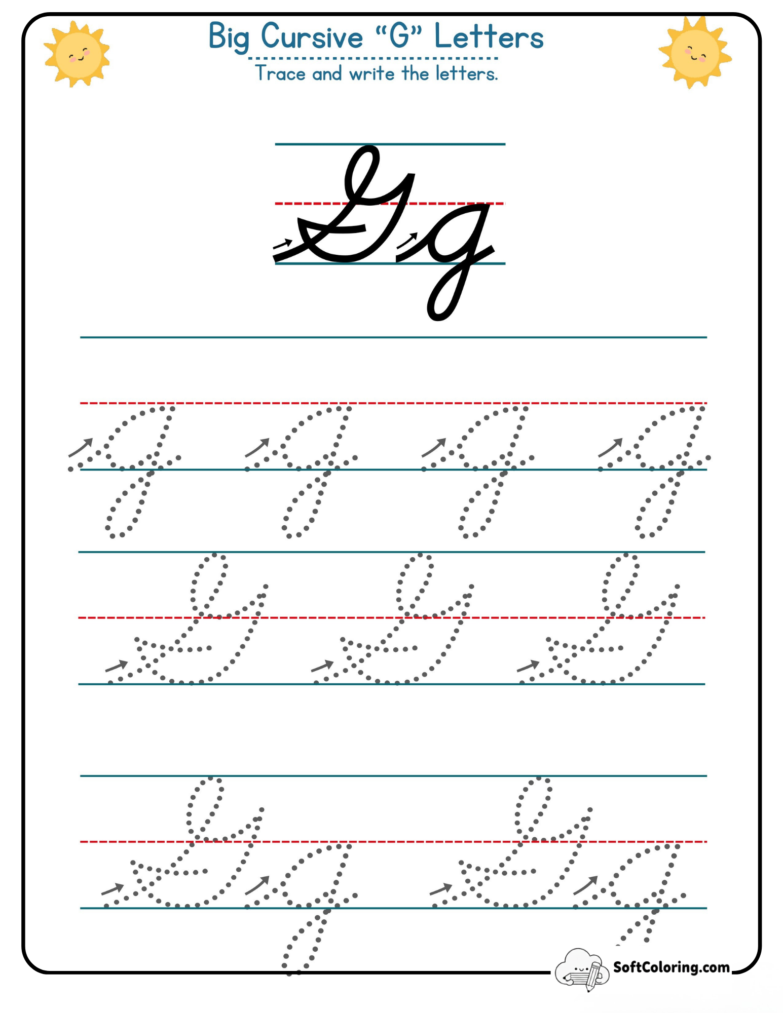 Big Cursive G Letters