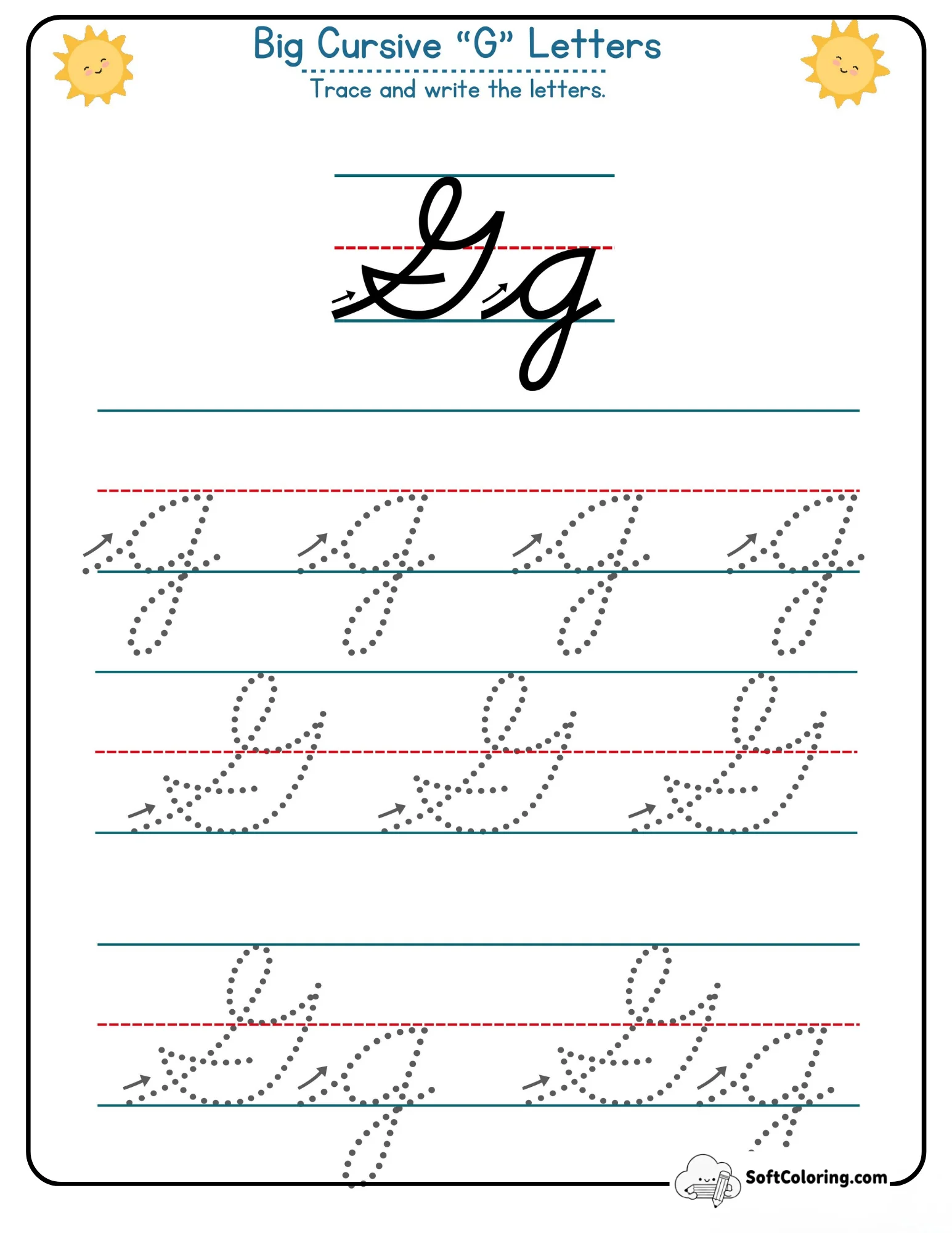 Big Cursive G Letters