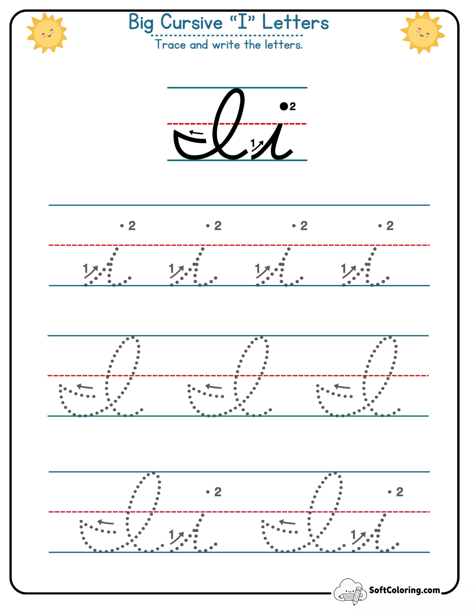 Big Cursive I Letters