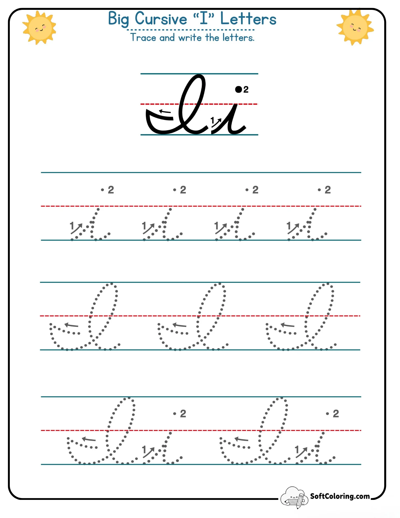 Big Cursive I Letters