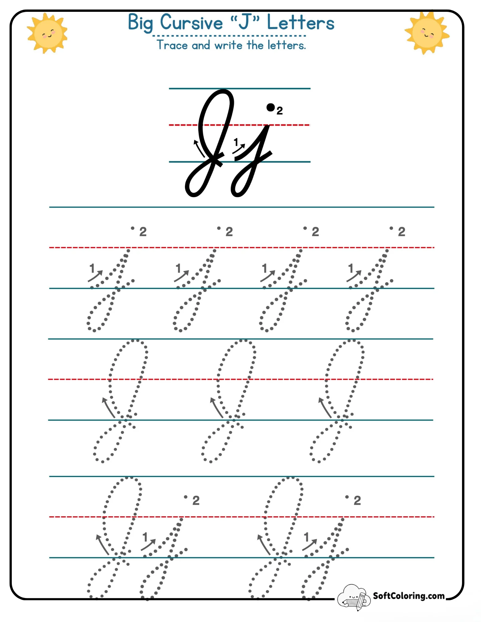 Big Cursive J Letters