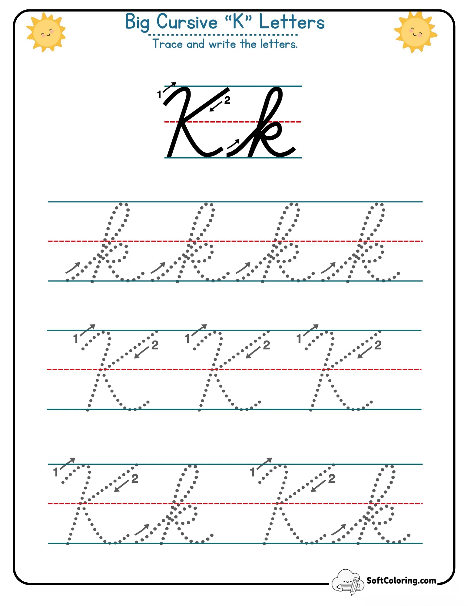 Big Cursive K Letters