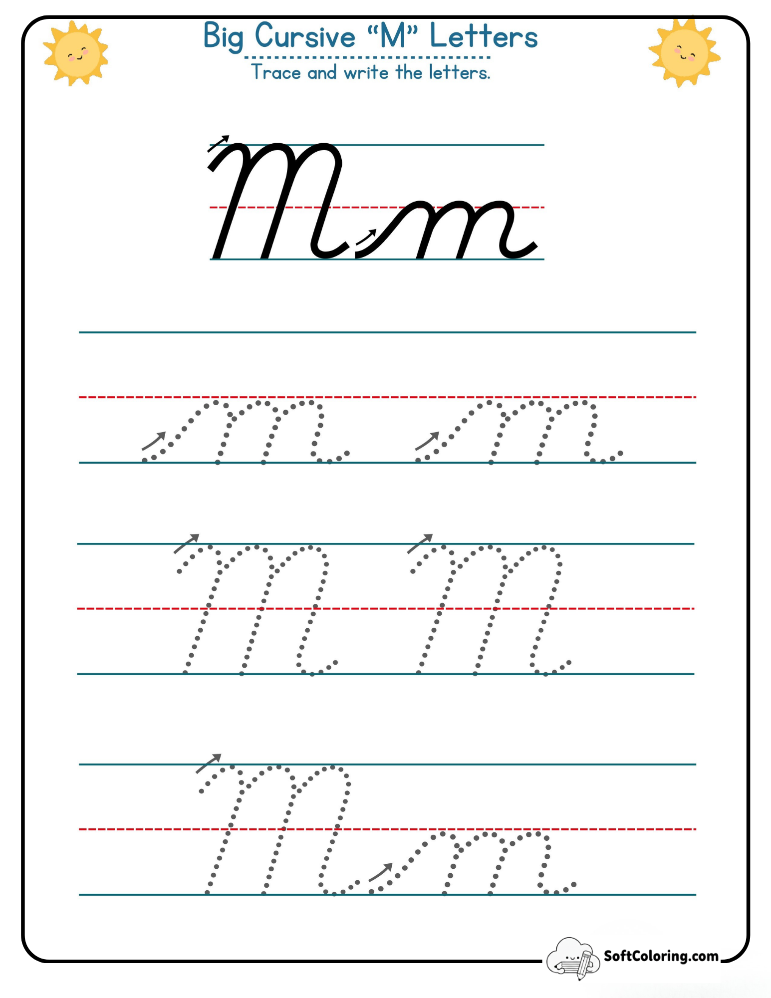 Big Cursive M Letters