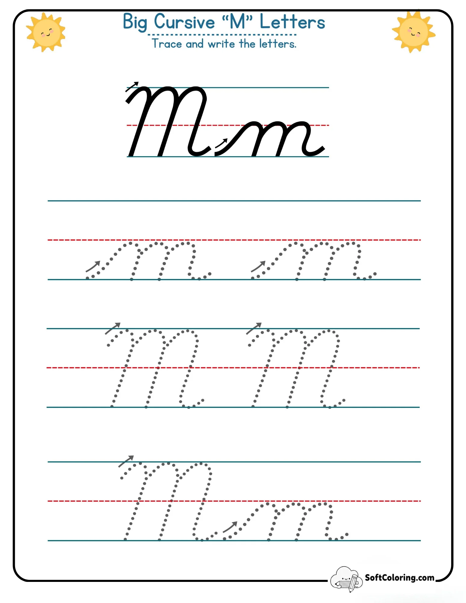 Big Cursive M Letters