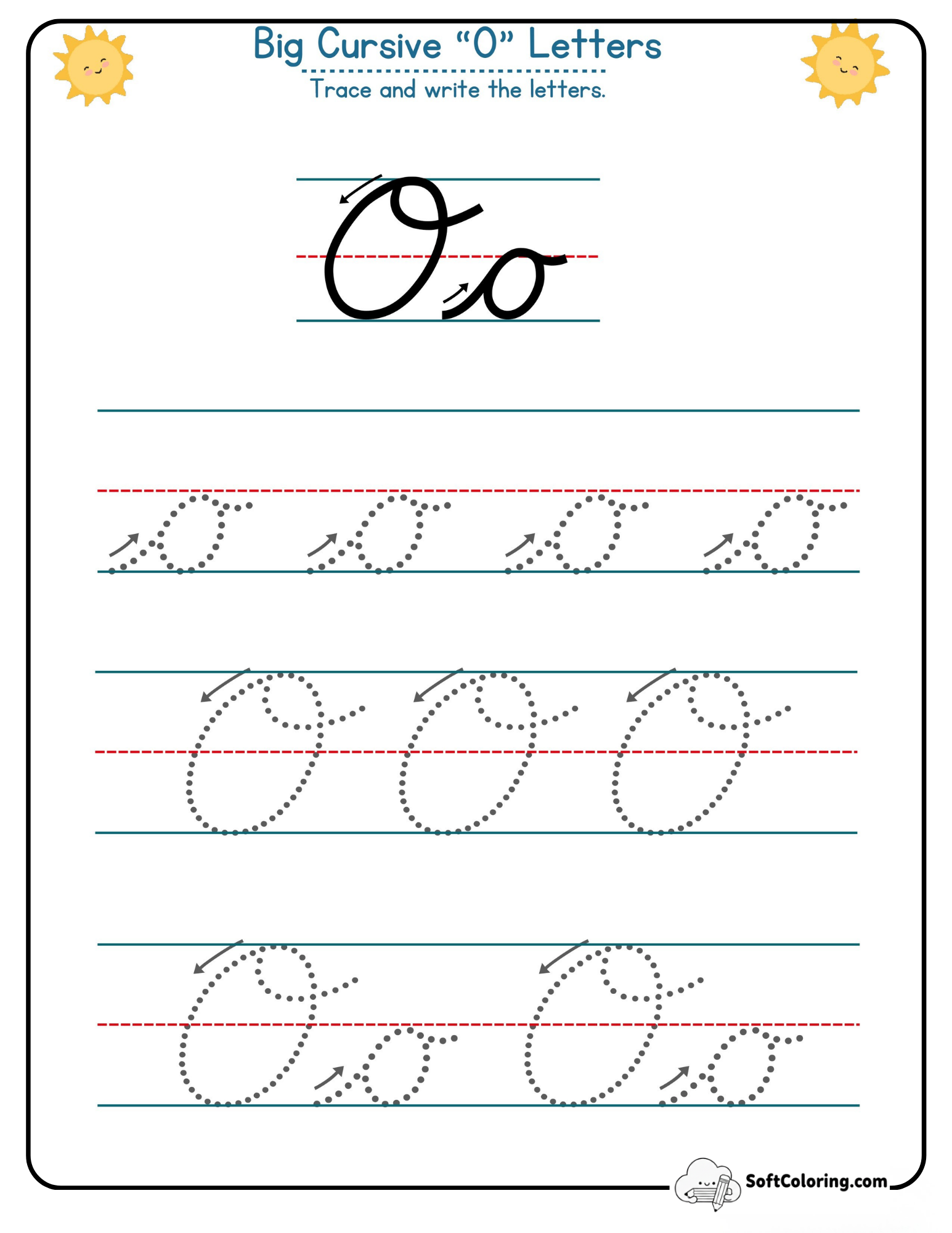 Big Cursive O Letters