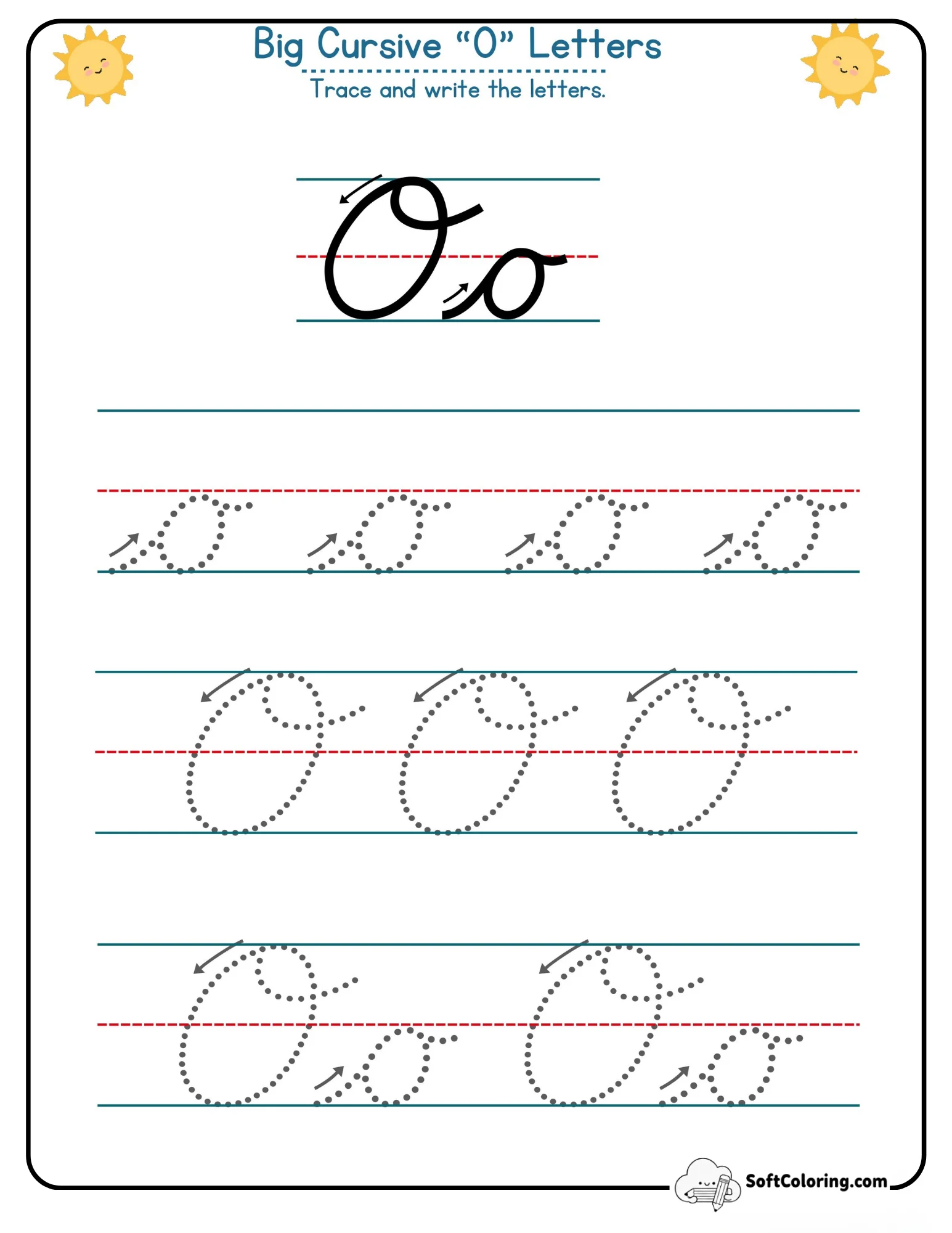 Big Cursive O Letters