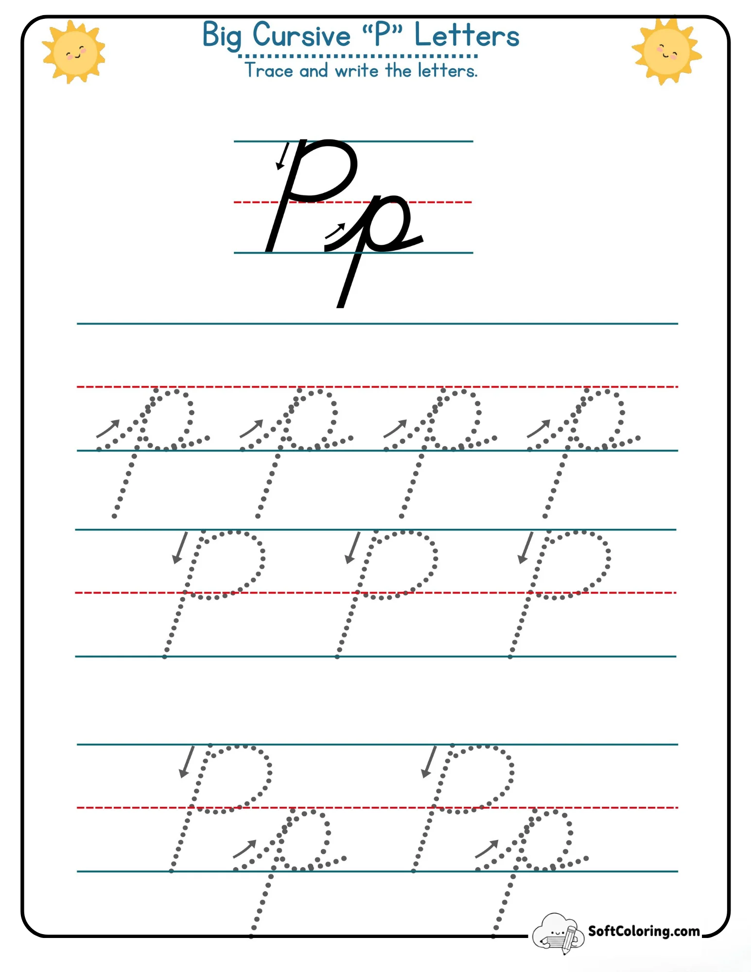 Big Cursive P Letters
