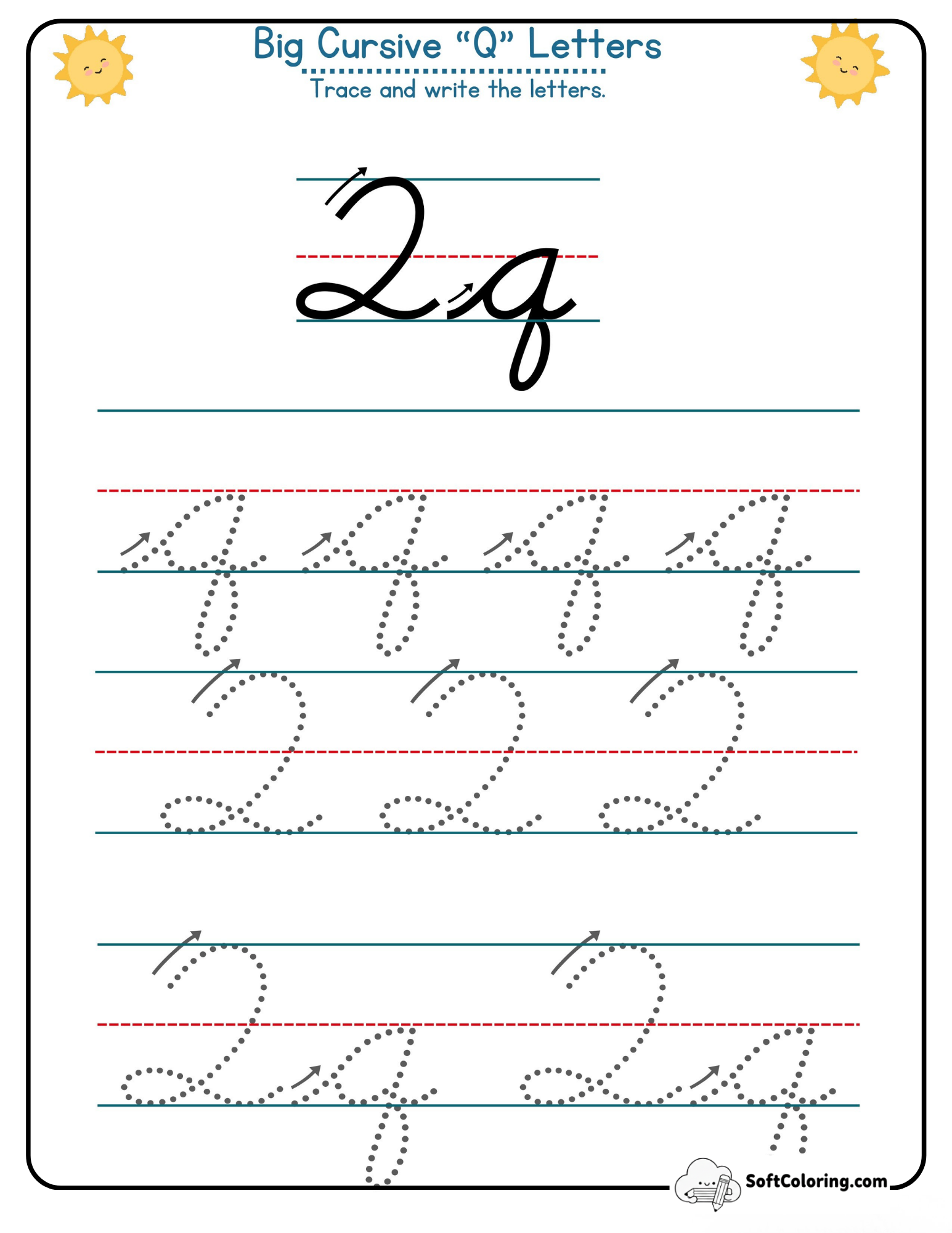 Big Cursive Q Letters