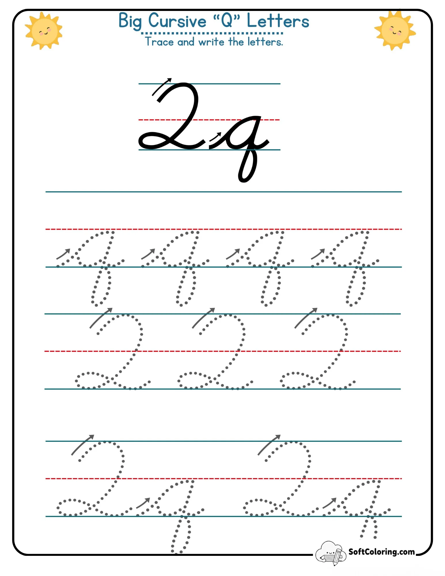 Big Cursive Q Letters