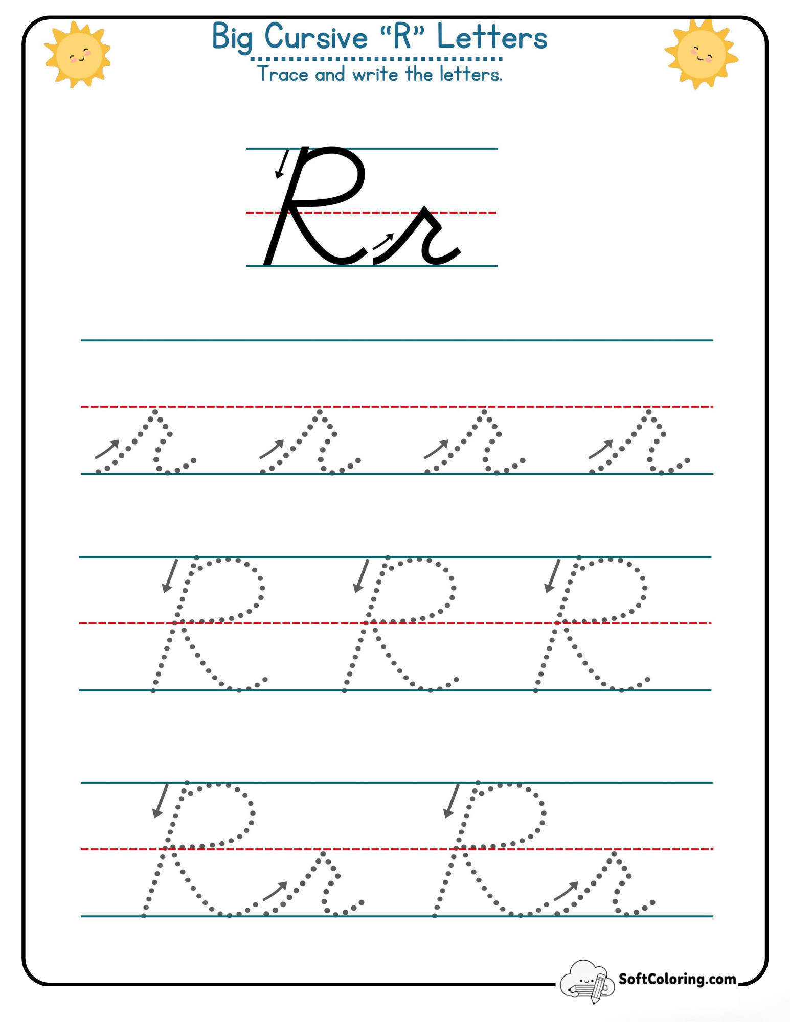 Big Cursive R Letters