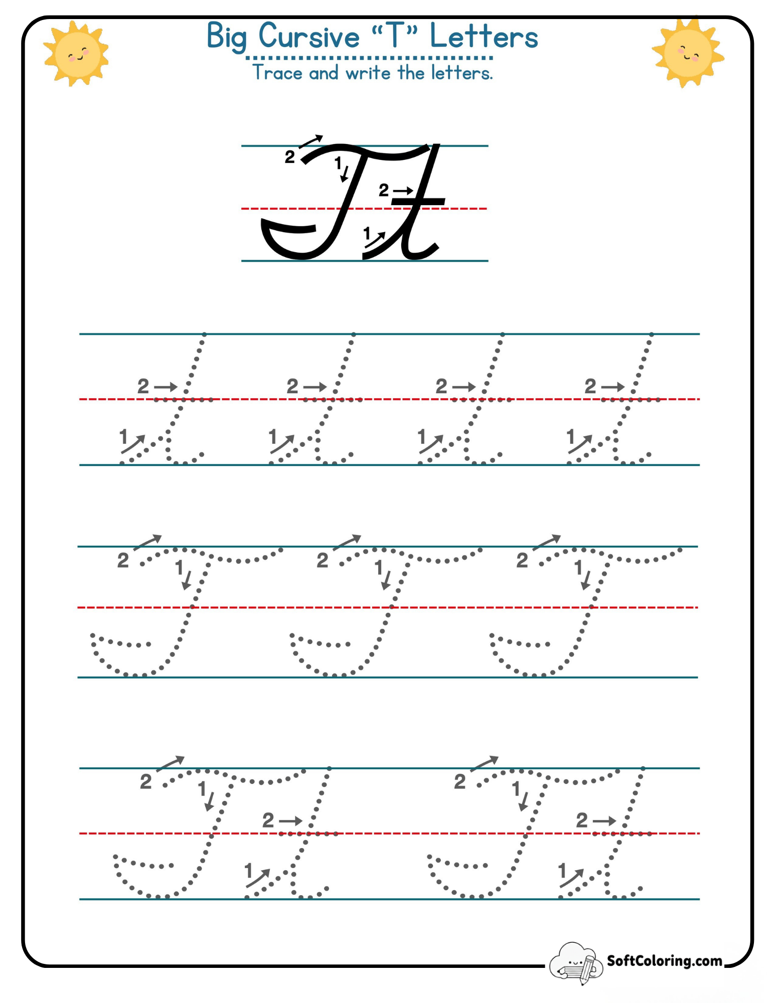 Big Cursive T Letters