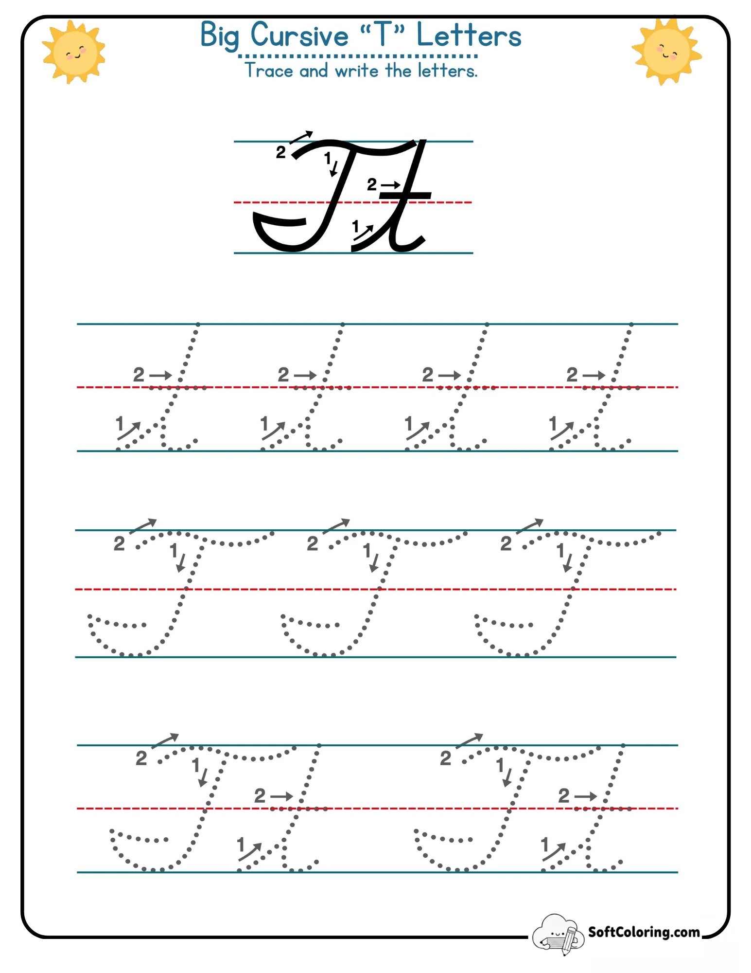 Big Cursive T Letters
