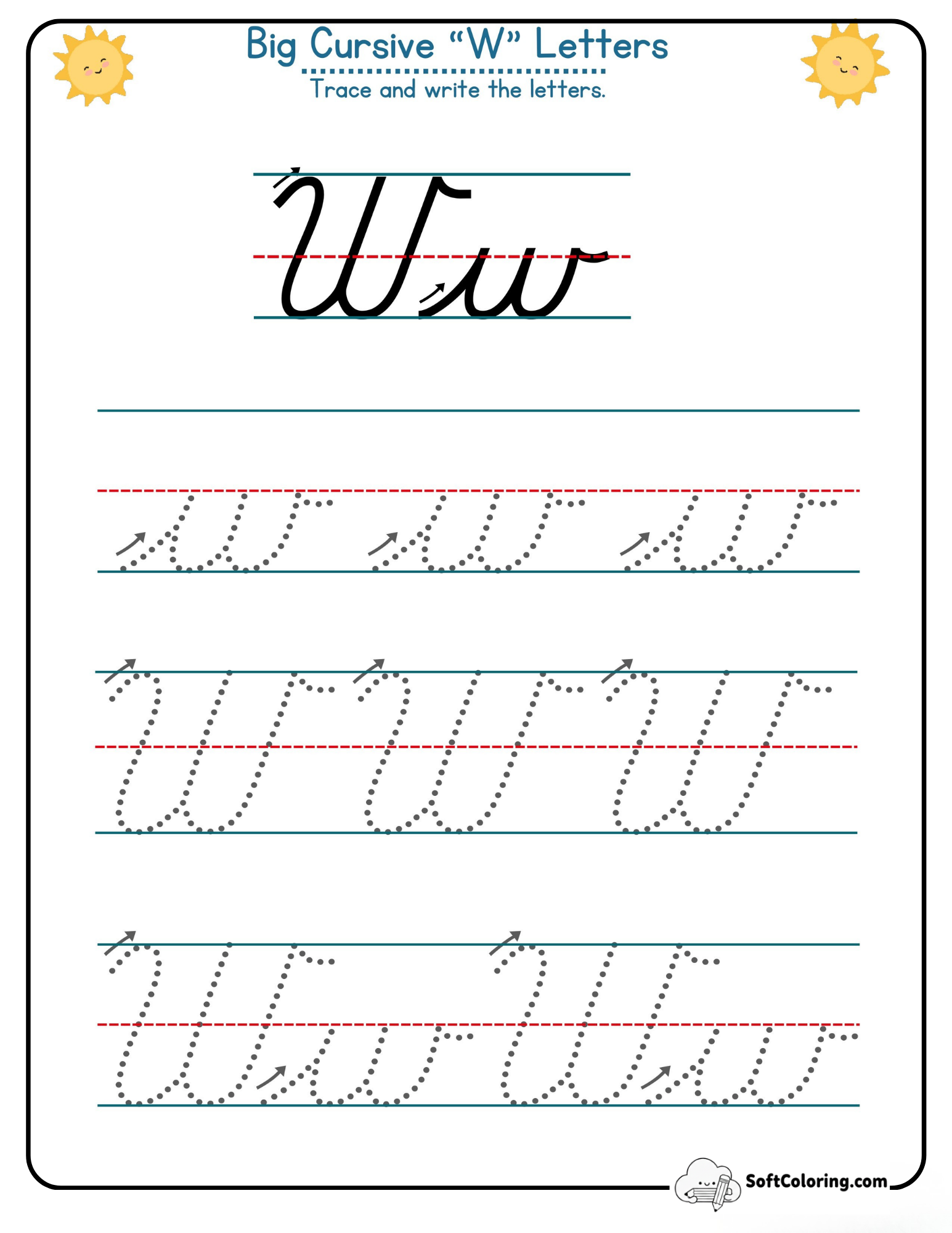 Big Cursive W Letters