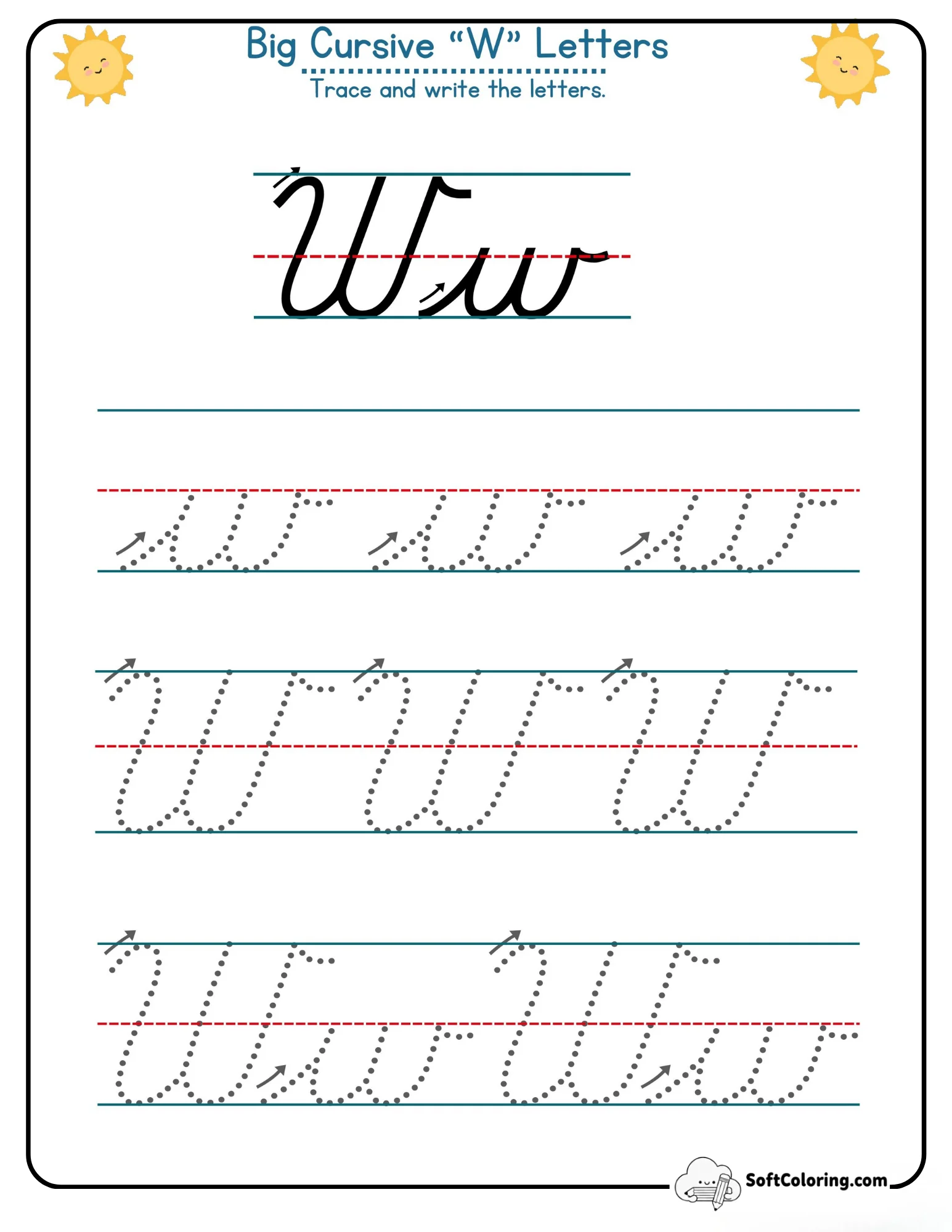 Big Cursive W Letters